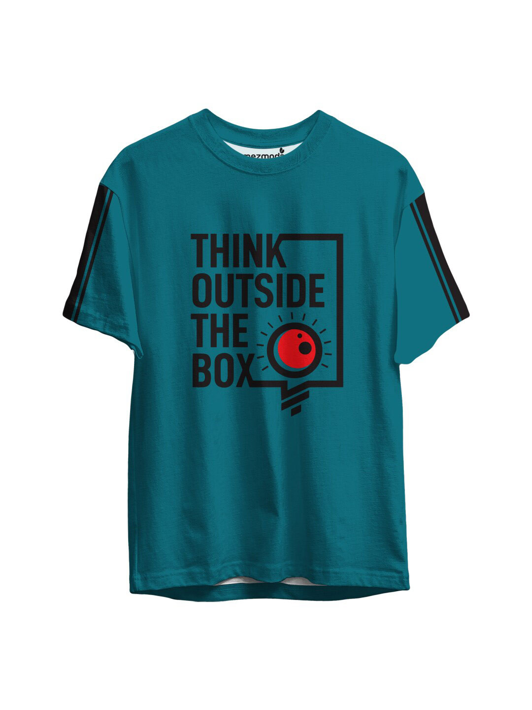

mezmoda Boys Blue & Black Typography Printed T-shirt