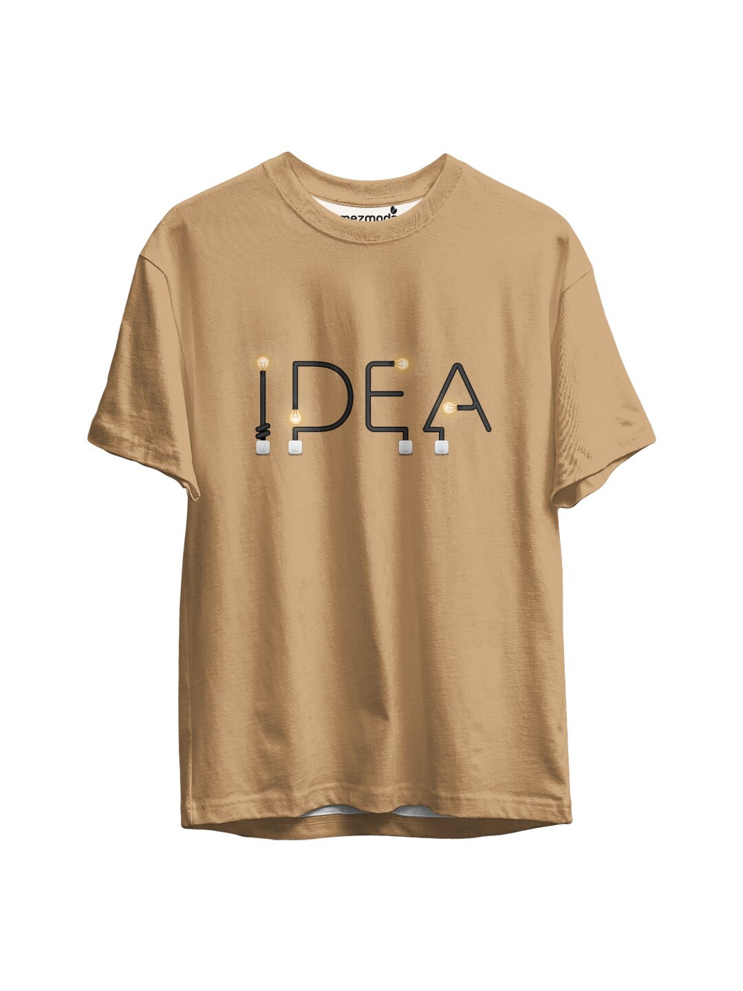 

mezmoda Boys Beige & Black Typography Printed T-shirt