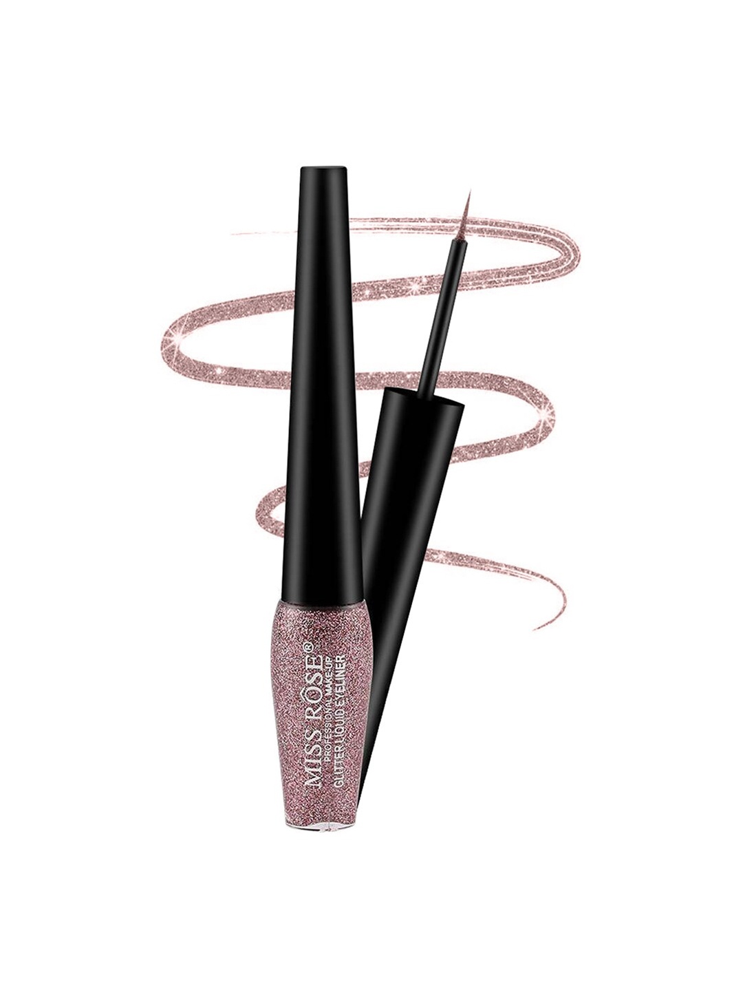 

MISS ROSE Professional Glitter Liquid Eye Liner 7402-042 11, Black