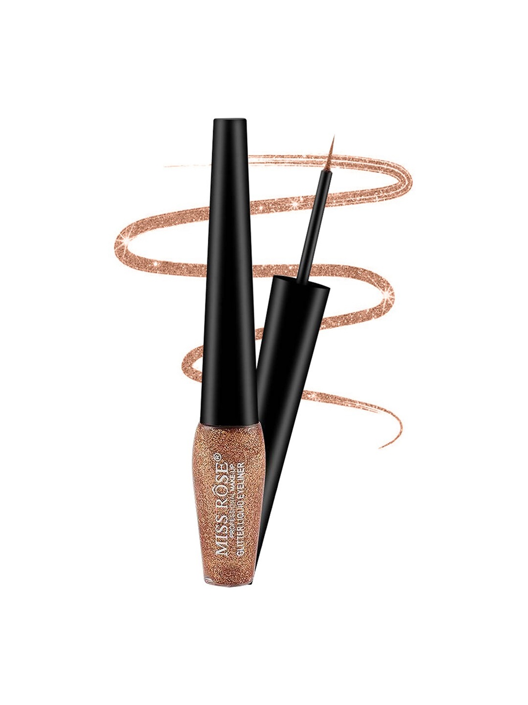 

MISS ROSE Copper-Toned Professional Glitter Liquid Eye Liner - 09