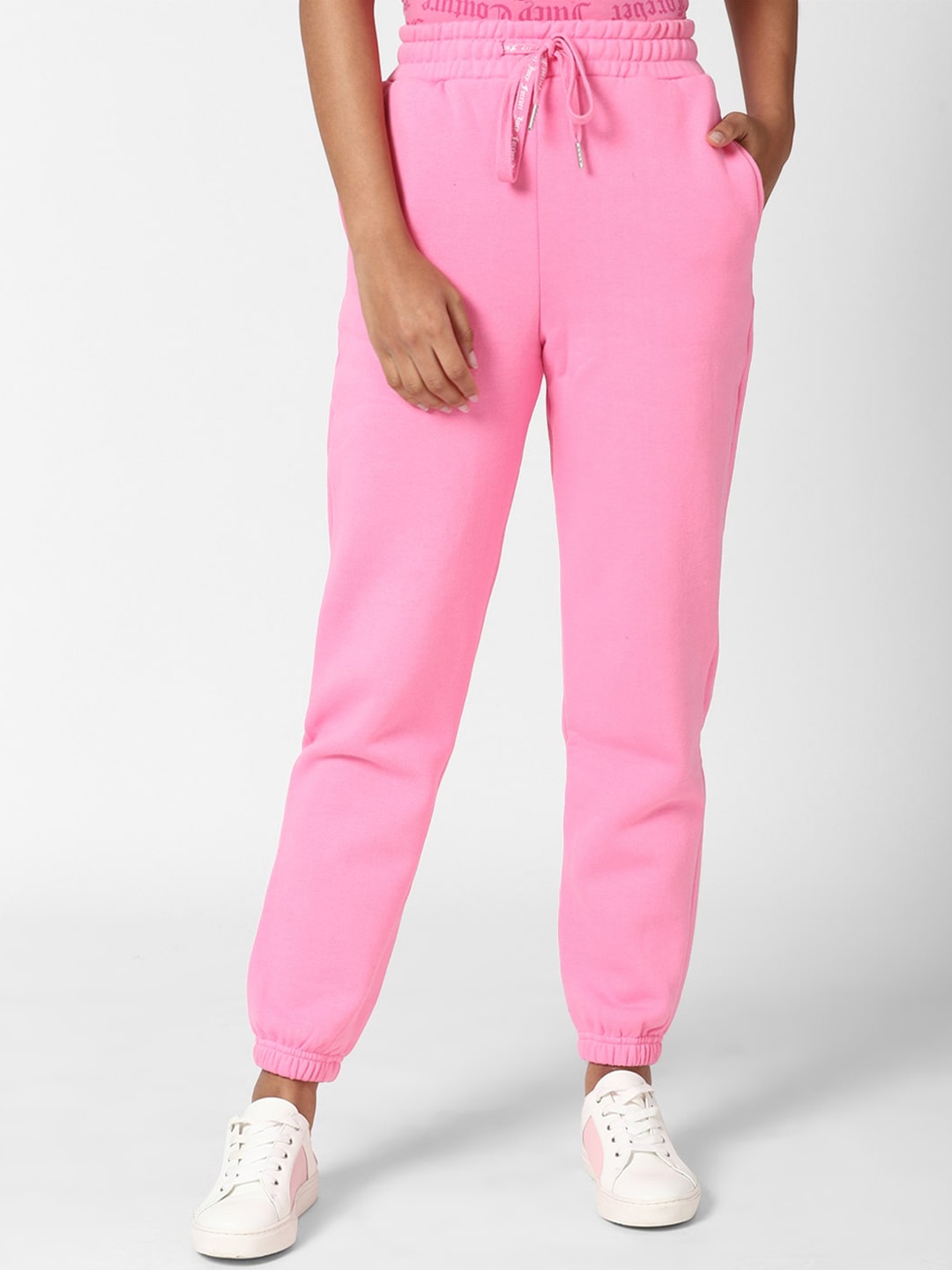

FOREVER 21 Women Pink Joggers Trousers