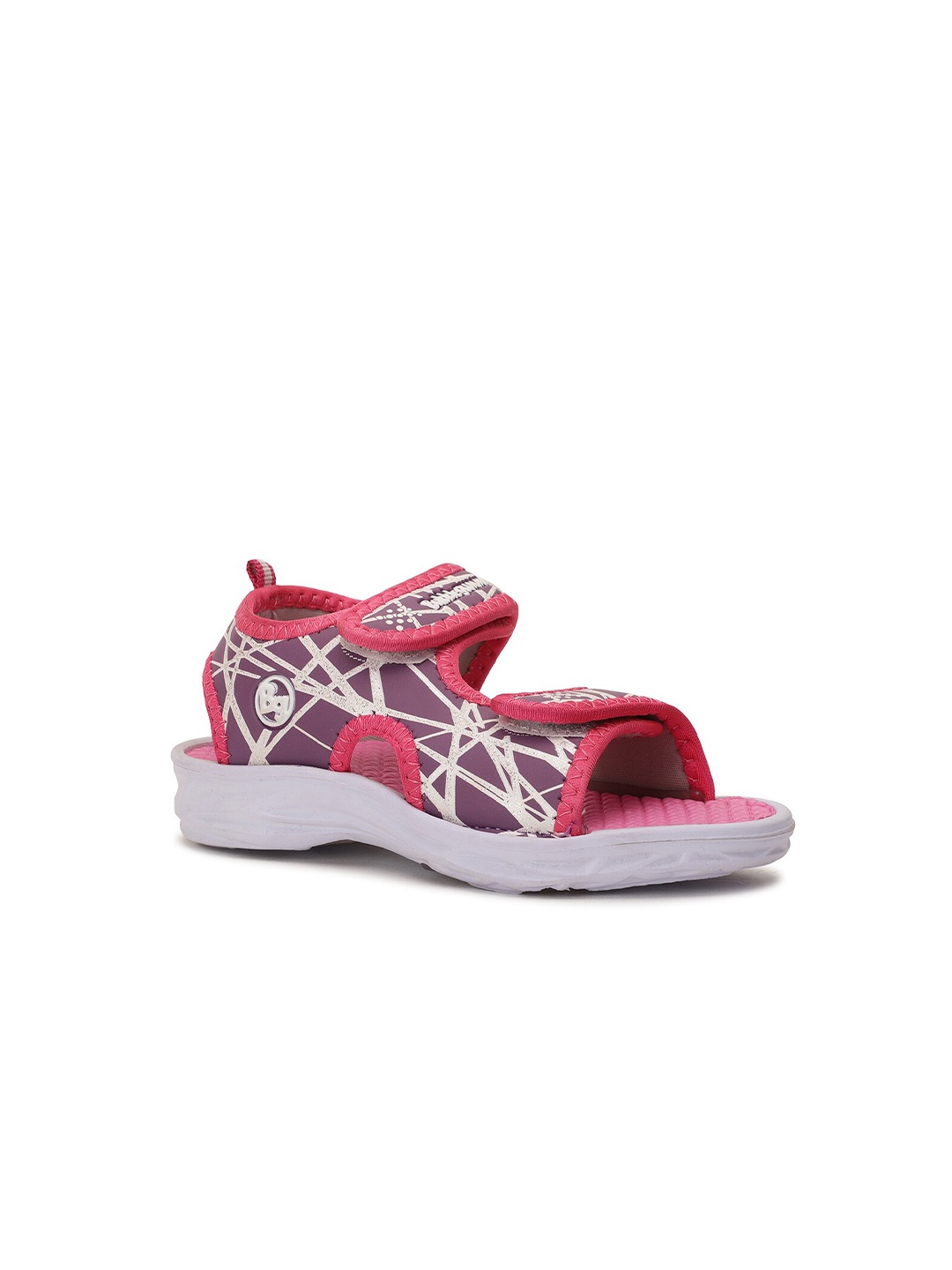 

Bubblegummers Girls Pink Printed Open Toe Flats