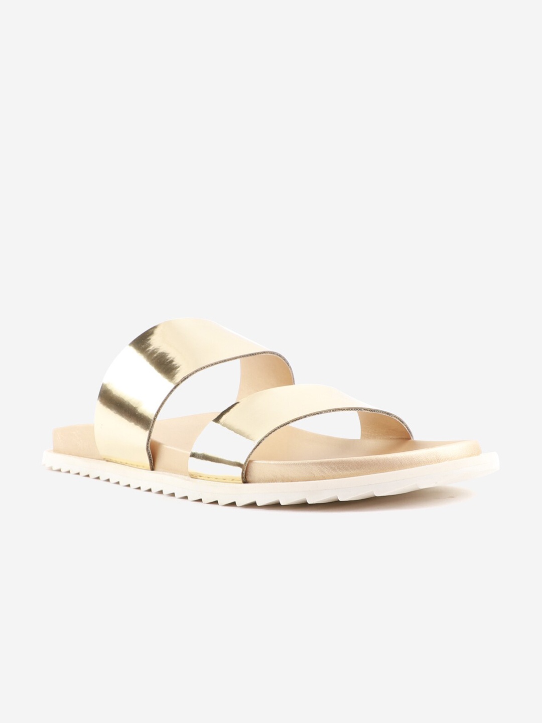 

Carlton London Women Gold-Toned Open Toe Flats