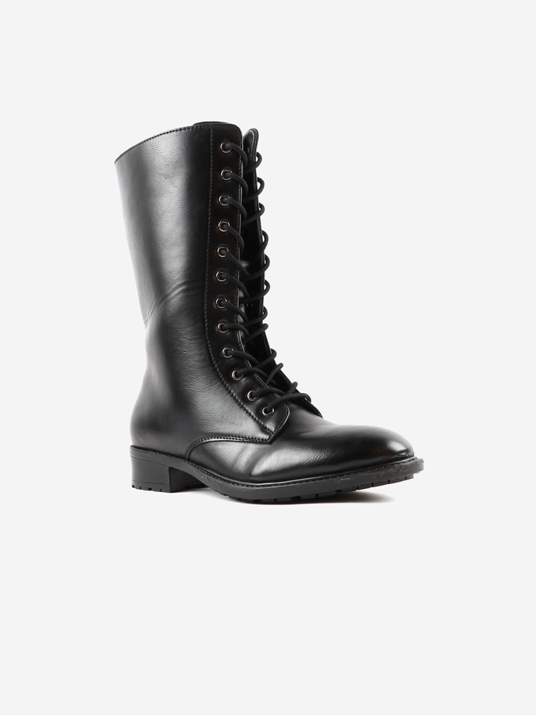 

Carlton London Women Black High-Top Flat Boots