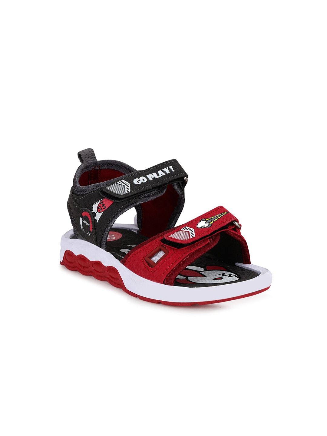 

Campus Unisex Kids Red & Black Comfort Sandals