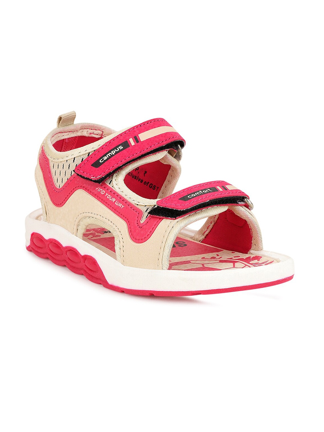 

Campus Unisex Kids Cream-Coloured & Coral Comfort Sandals