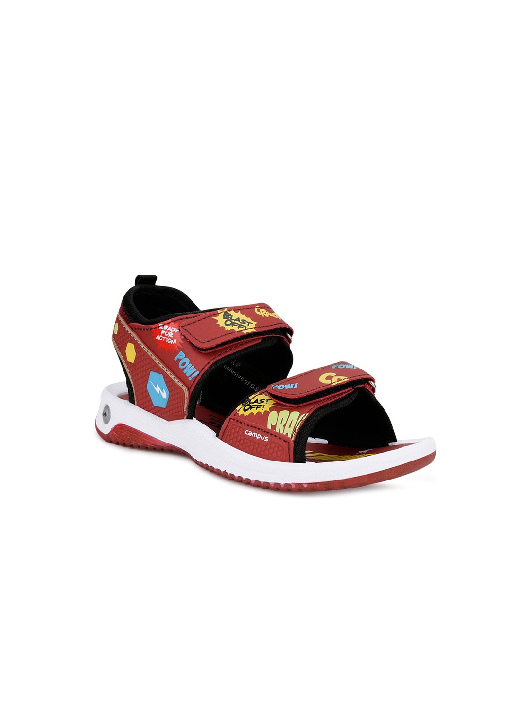 

Campus Unisex Kids Burgundy & Black Comfort Sandals