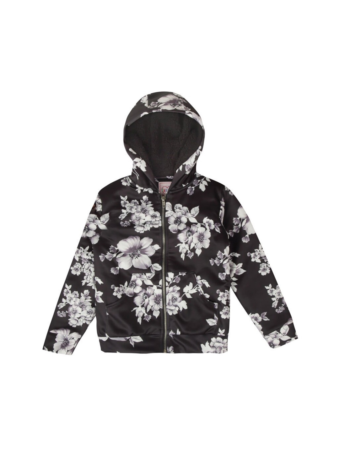 

Tiny Girl Girls Black Printed Hooded Sweatshirt