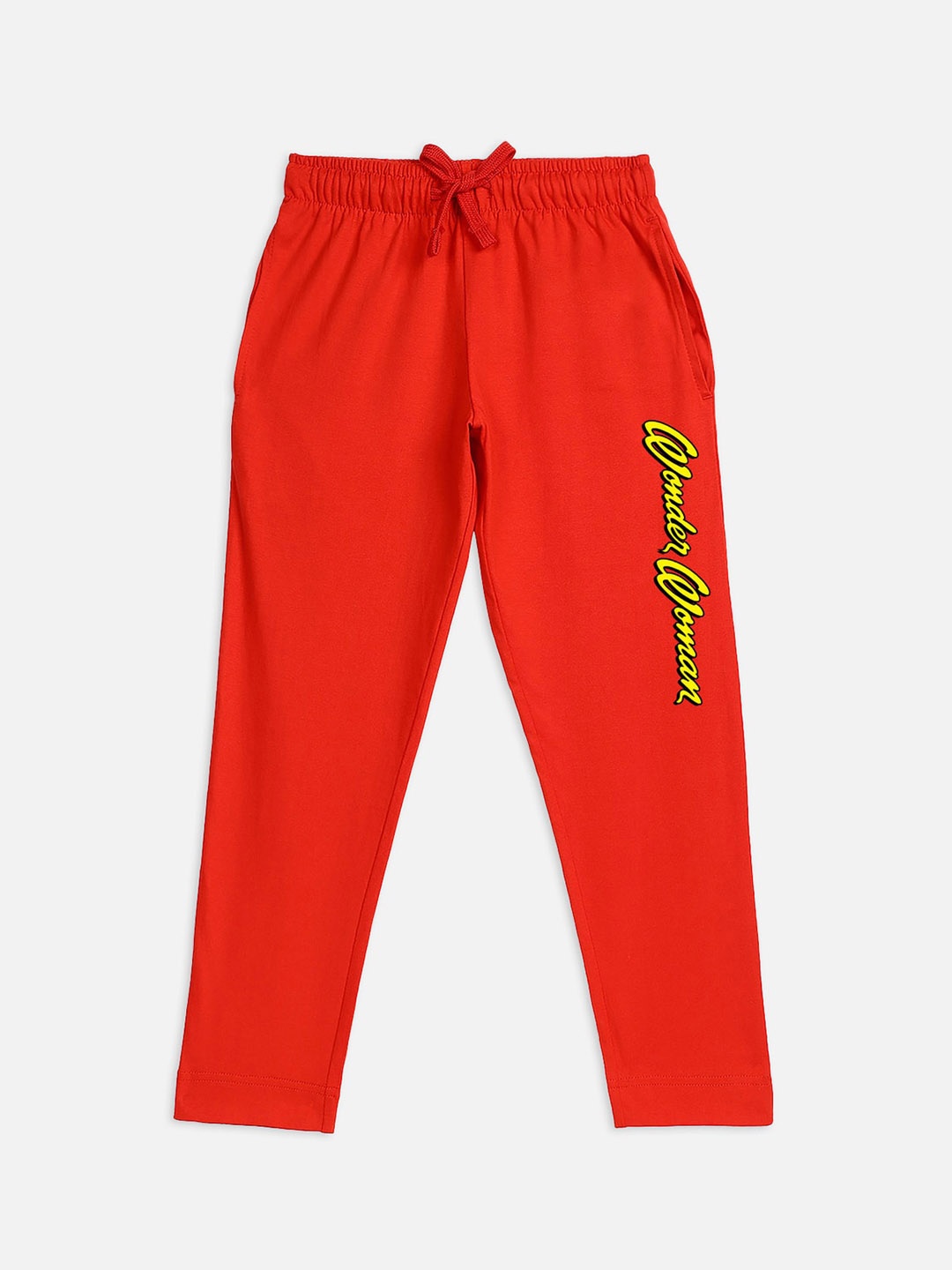 

Kids Ville Girls Red Wonder Women Printed Cotton Lounge Pants