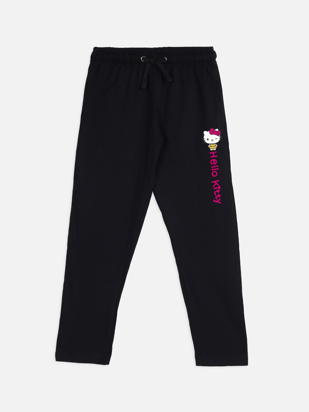

Kids Ville Girls Black Hello Kitty Printed Lounge Pants