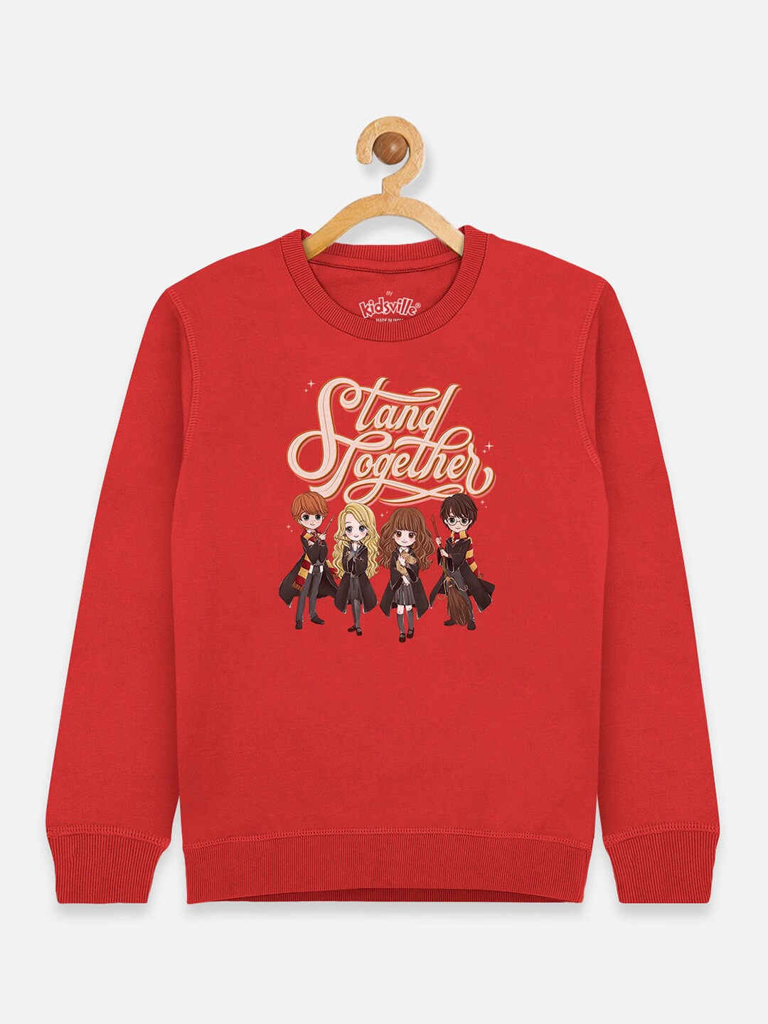 

Kids Ville Girls Red Harry Potter Printed Sweatshirt