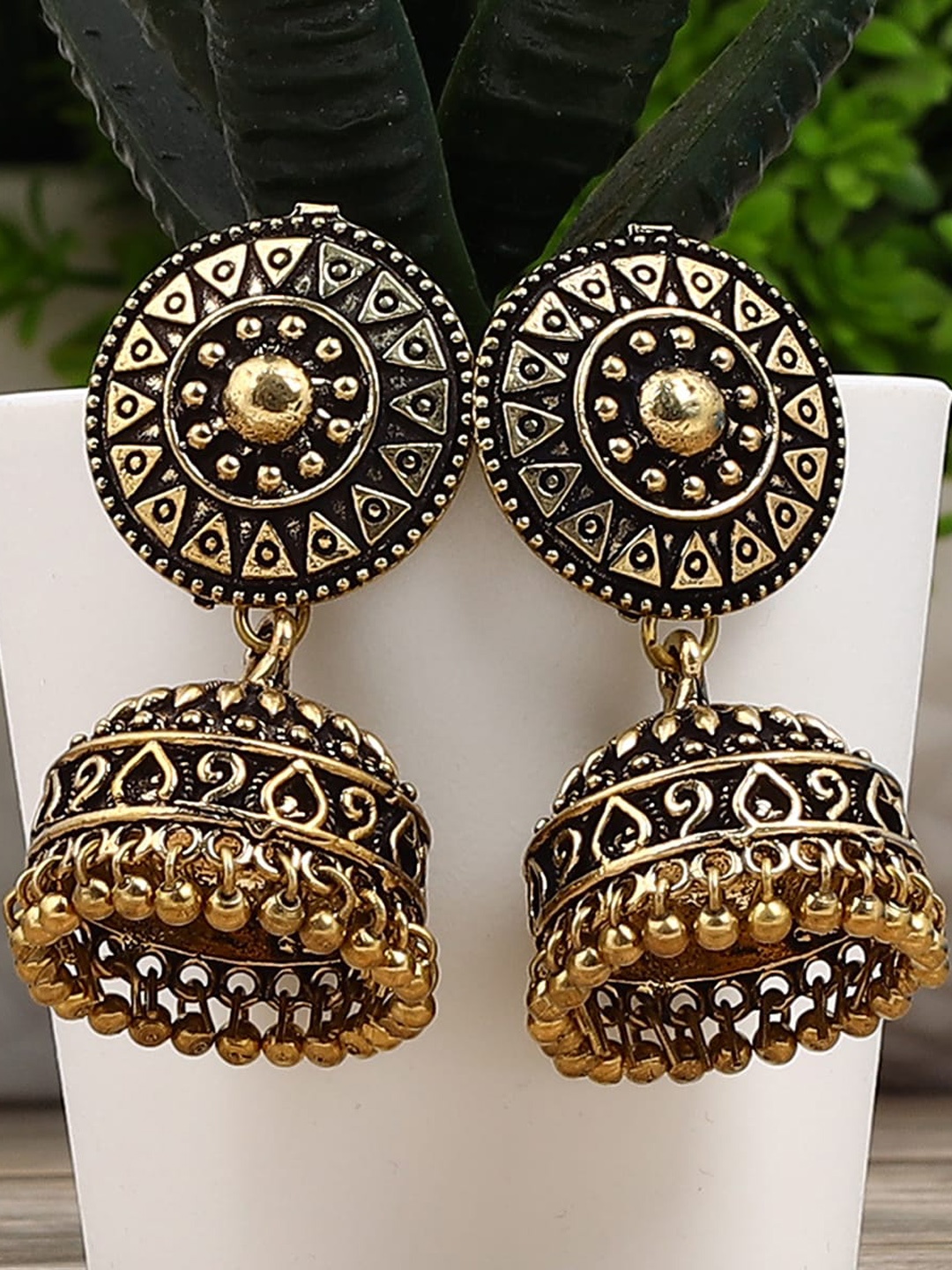 

Jewelz Gold-Plated Contemporary Jhumkas Earrings