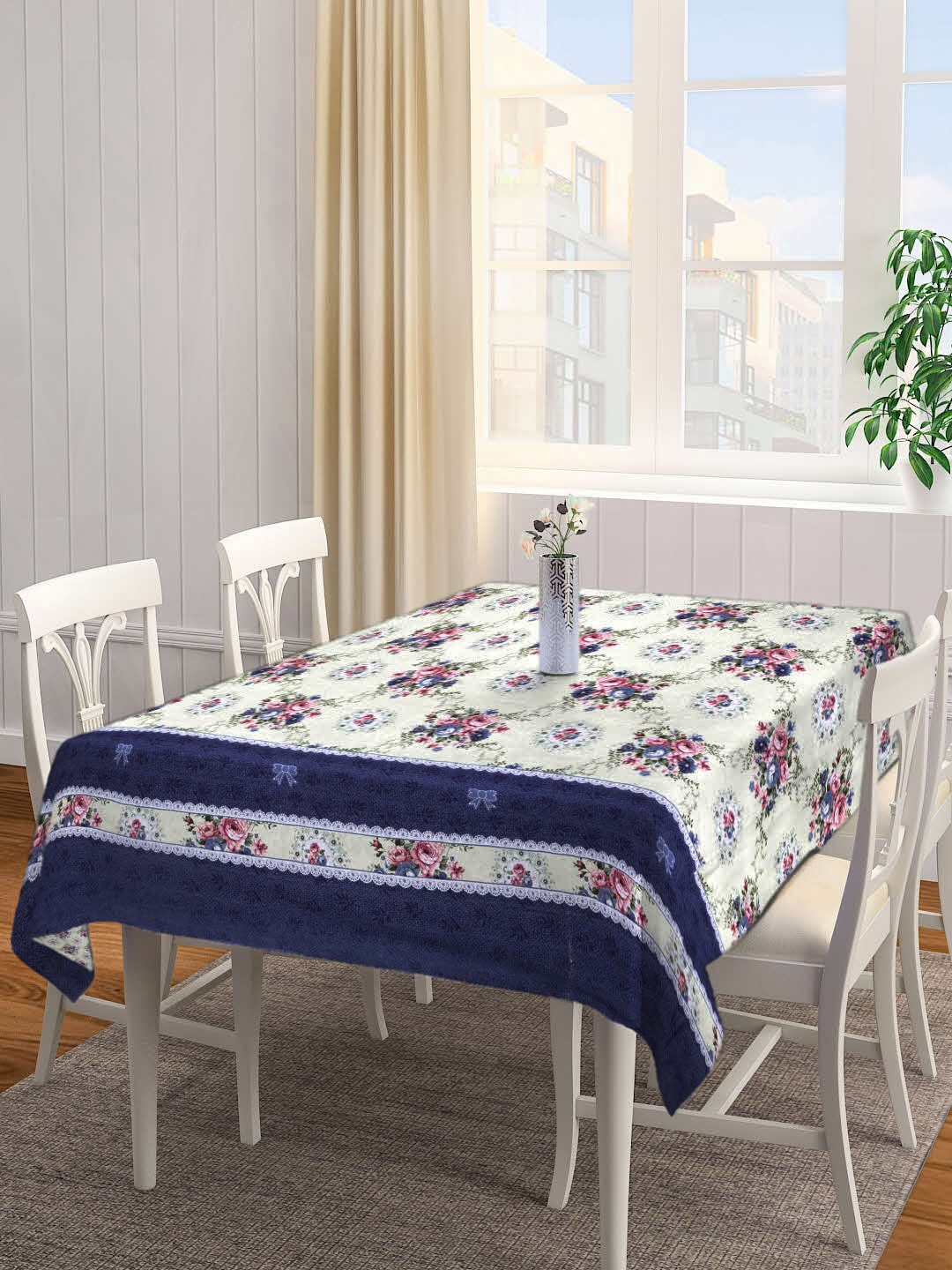 

Arrabi Multi Floral Cotton Blend 6 Seater Table Cover