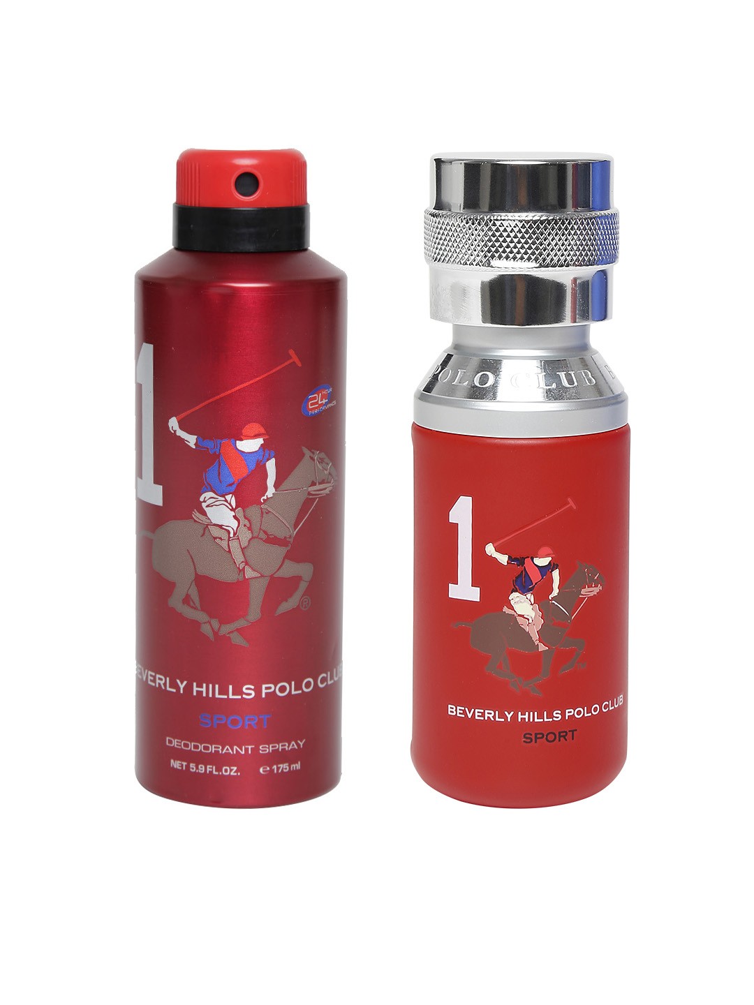

Beverly Hills Polo Club Men Set of 2 Sport Perfume & Deodorant, Red
