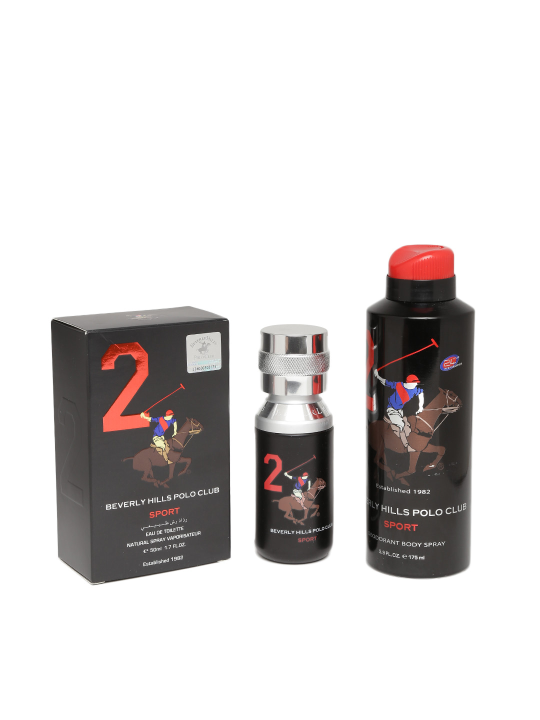 

Beverly Hills Polo Club Sport No 2 Men Perfume & Deodorant Set, Black