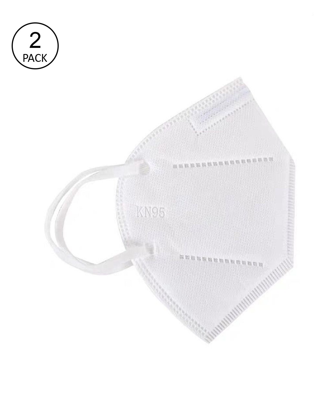 

OOMPH Unisex Pack Of 2 White 5-Ply Reusable Anti-Pollution KN95 Face Masks