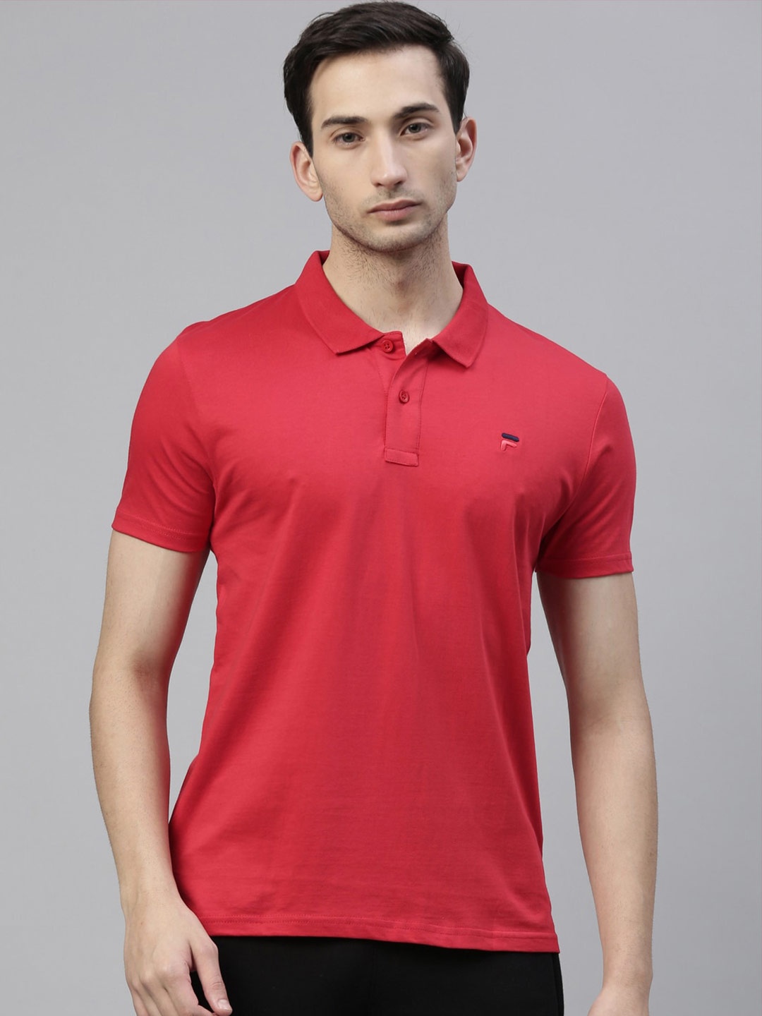 

FILA Men Polo Collar TERN T-shirt, Red