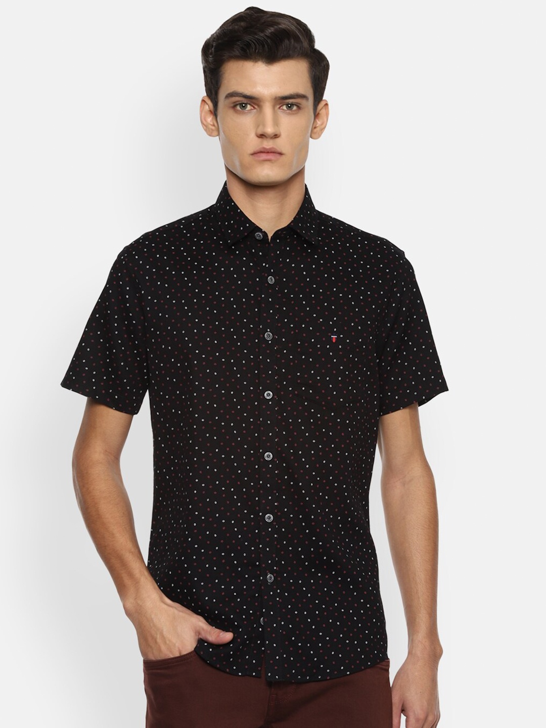 

Louis Philippe Sport Men Black Slim Fit Printed Cotton Casual Shirt