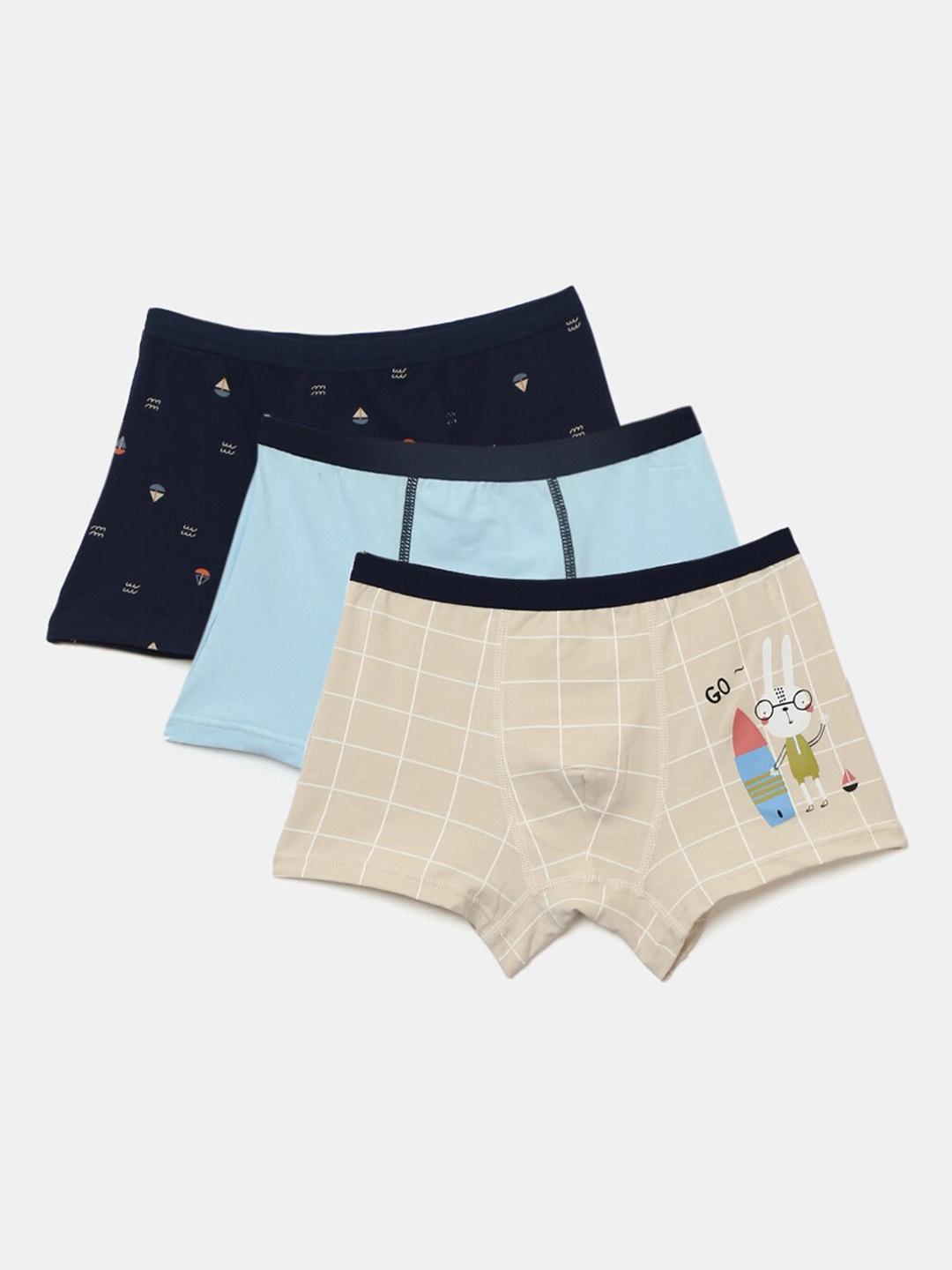 

Hopscotch Boys Pack Of 3 Assorted Cotton Briefs