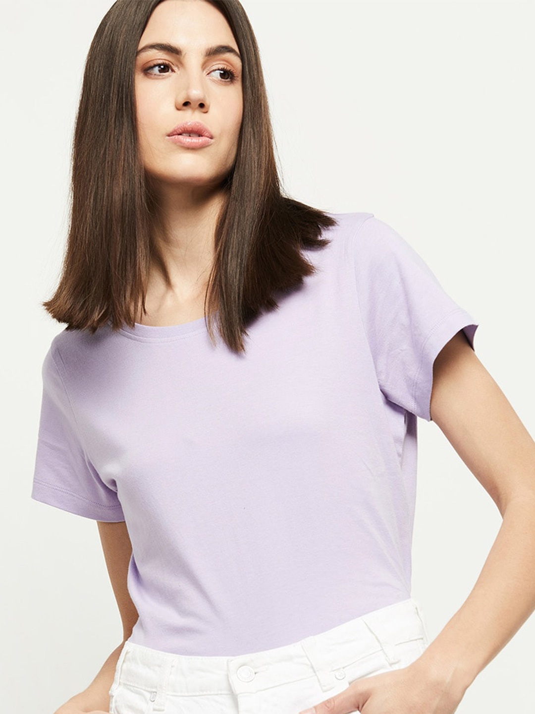 

max Women Purple T-shirt