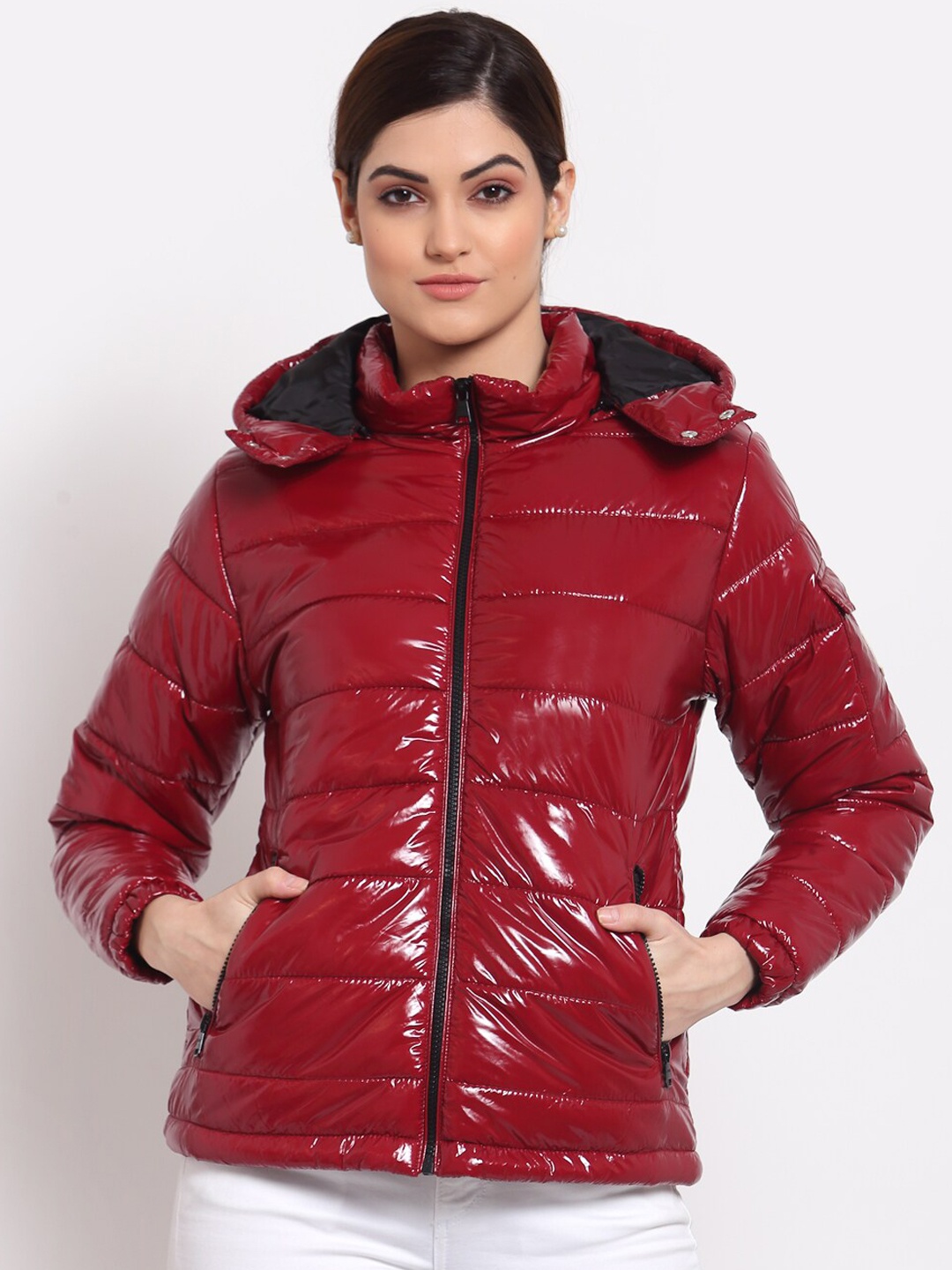 

Mode by Red Tape Women Maroon Padded Jacket