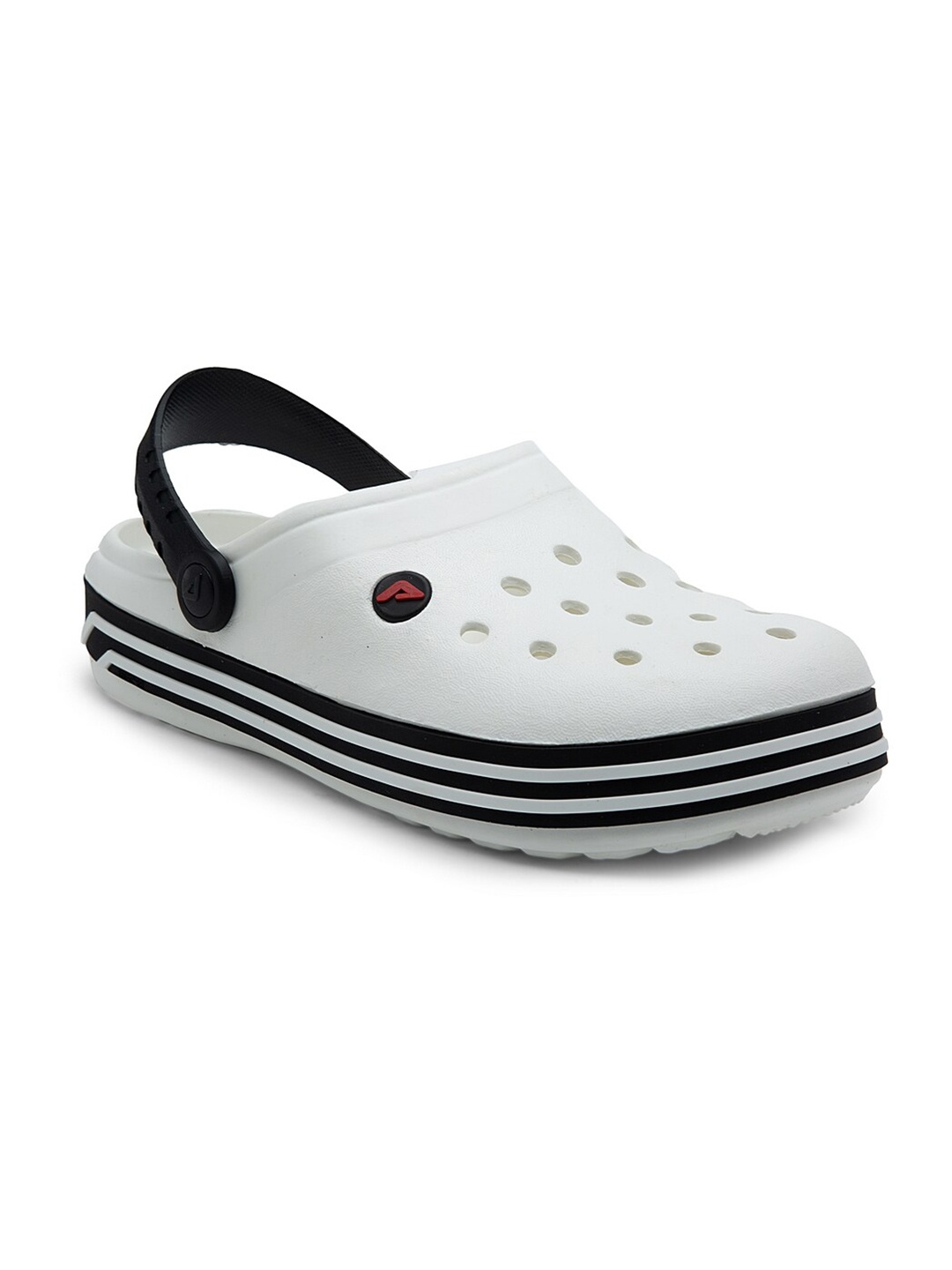 

Adda Men White & Black Clogs