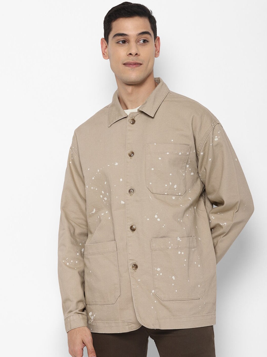 

FOREVER 21 Men Taupe Tailored Jacket