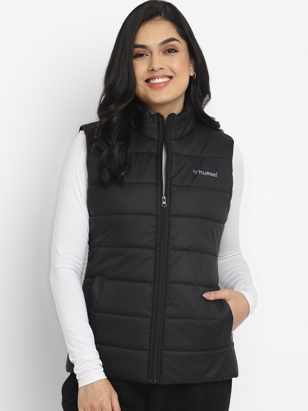 

hummel Women Black Lightweight Padded Jacket