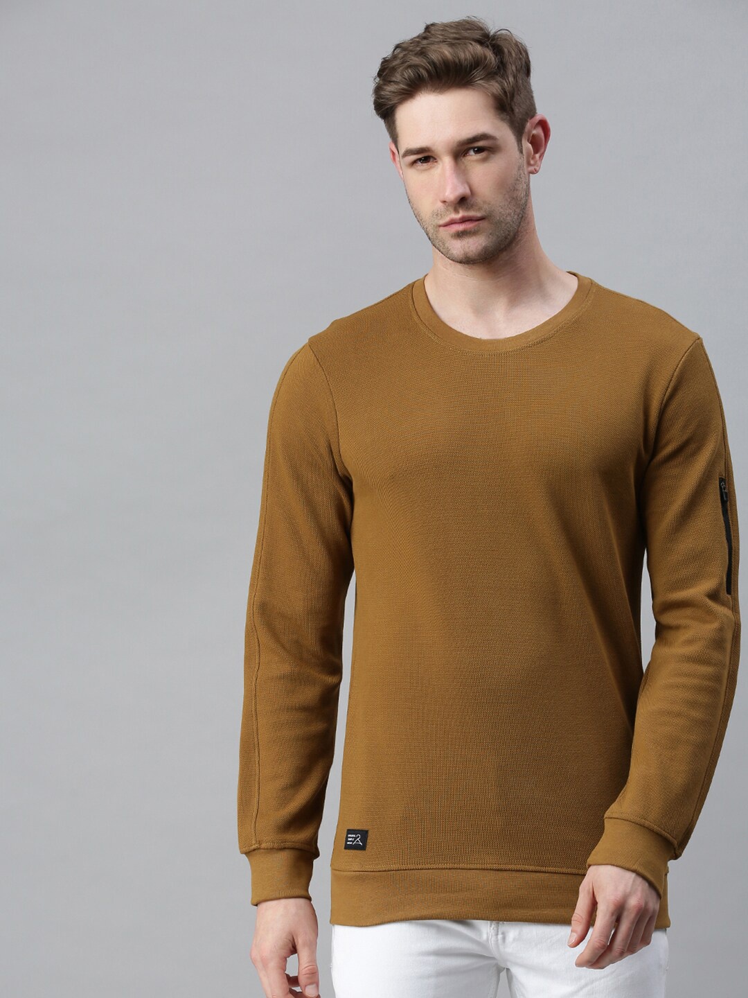 

SHOWOFF Men Brown Sweatshirt