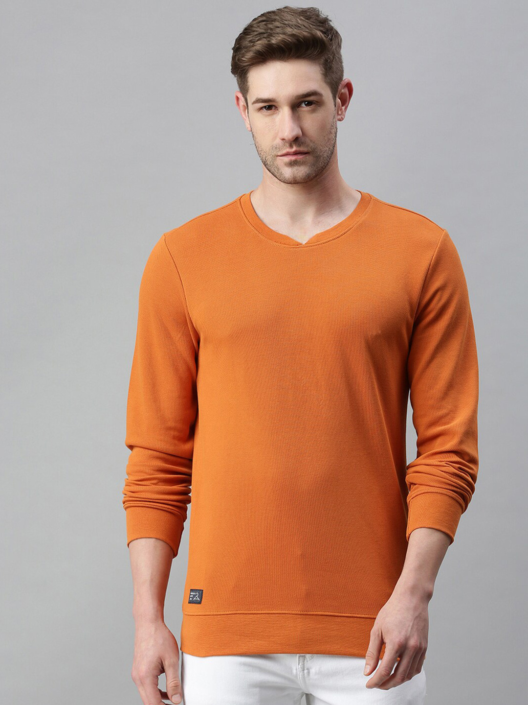 

SHOWOFF Men Orange Sweatshirt