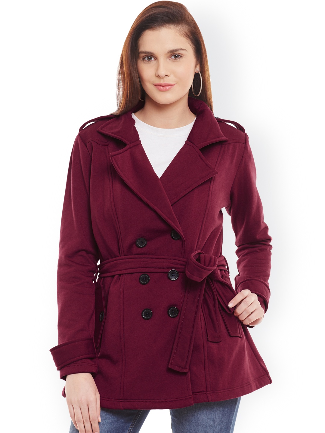 

Belle Fille Burgundy Coat