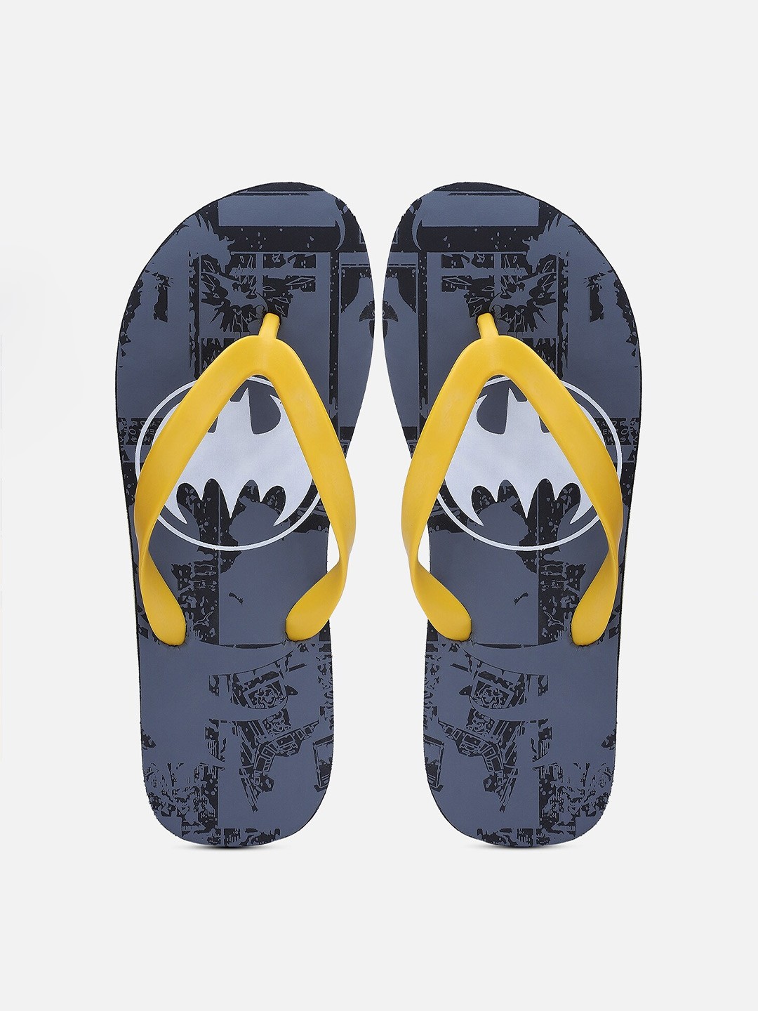 

Free Authority Men Black & Yellow Batman Printed Rubber Thong Flip-Flops