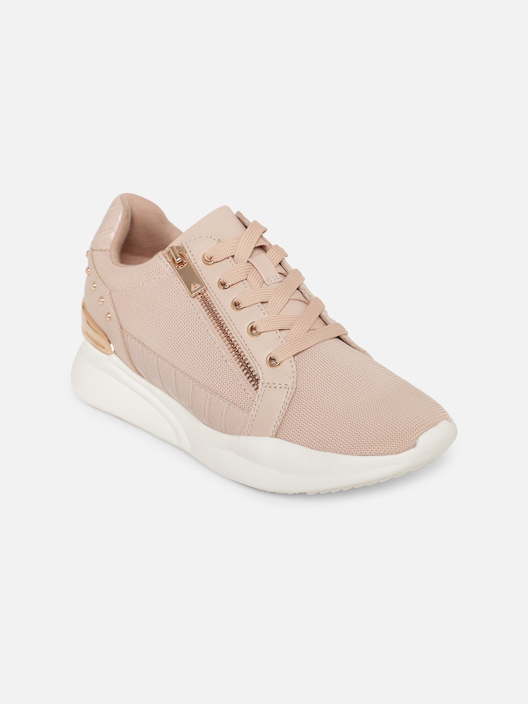 

ALDO Women Pink Solid Sneakers