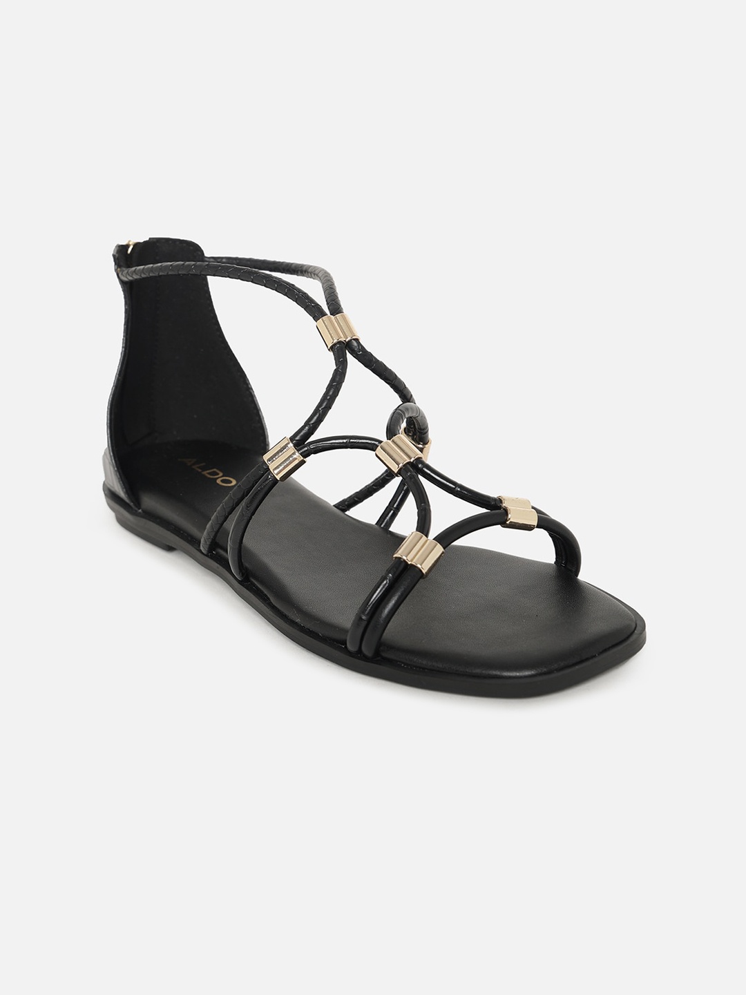 

ALDO Women Black Embellished Gladiators Flats