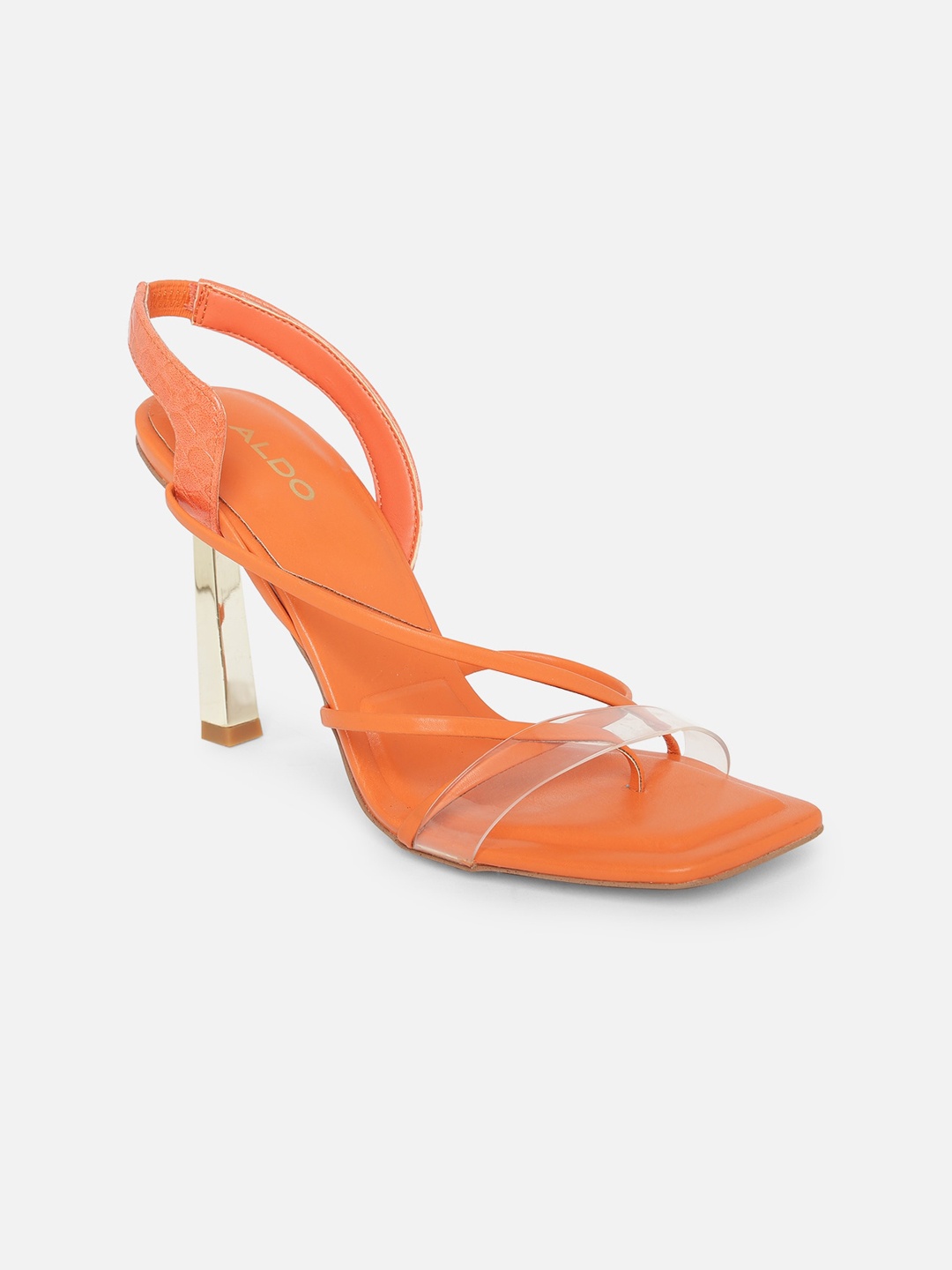 

ALDO Orange & Transparent Stiletto Sandals