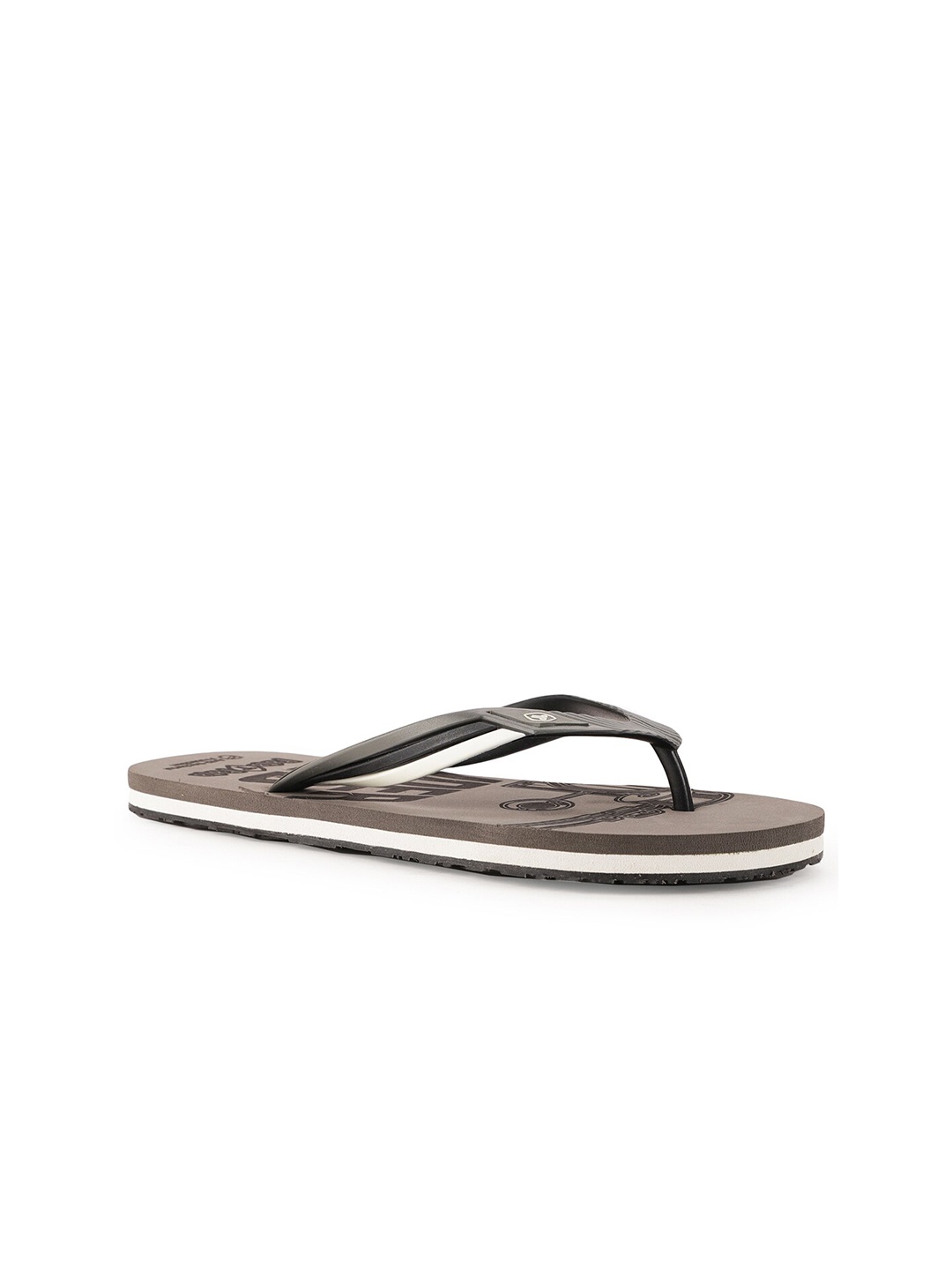 

Bata Men Grey & White Printed Thong Flip-Flops