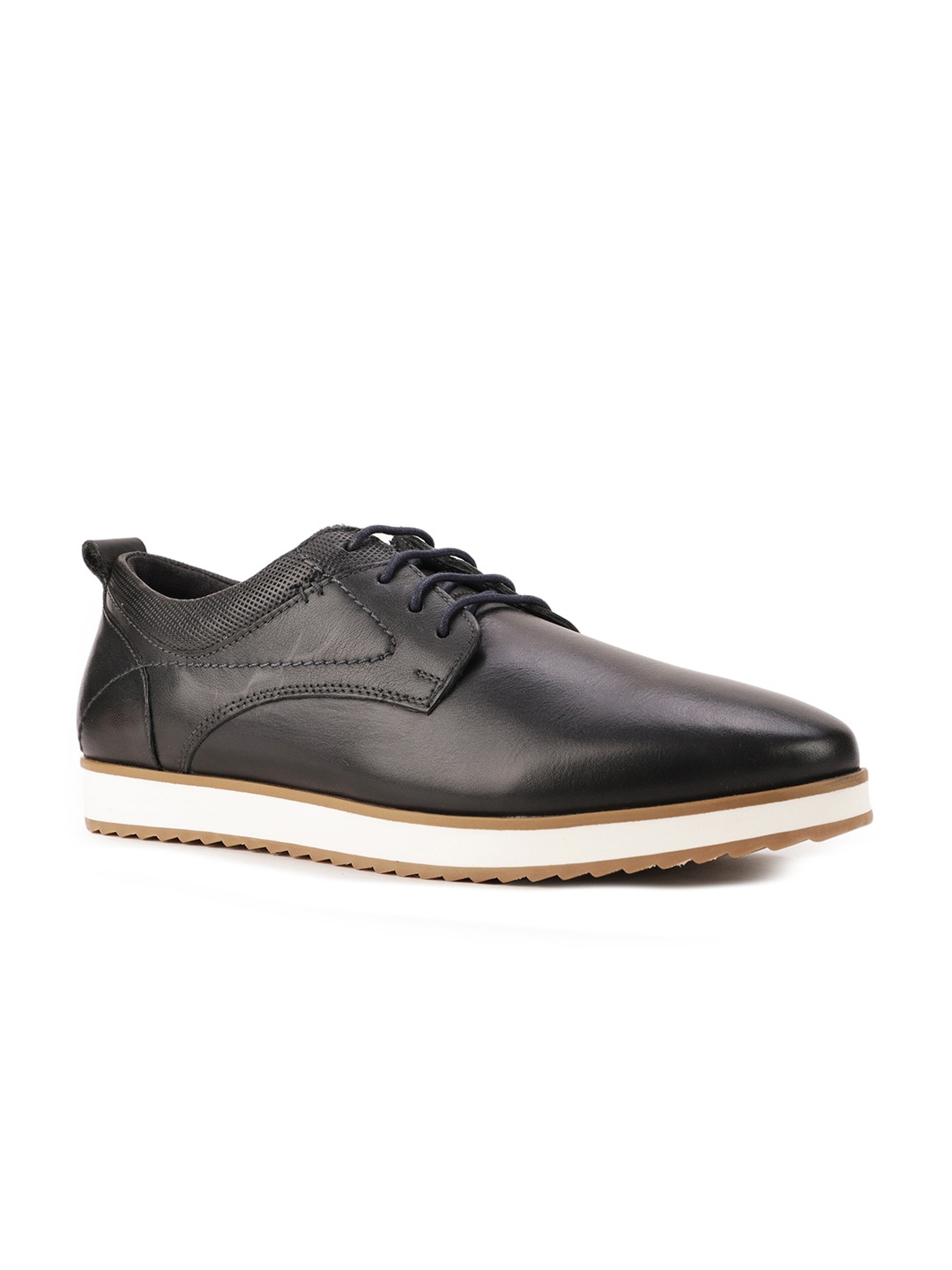 

Bata Men Black Leather Derbys