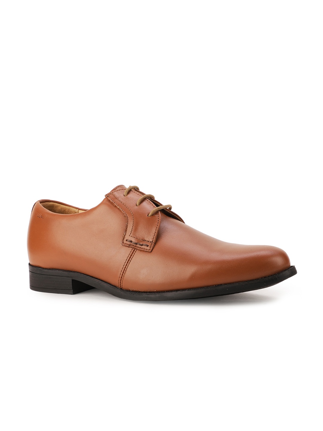 

Bata Men Tan Brown Solid Formal Derbys