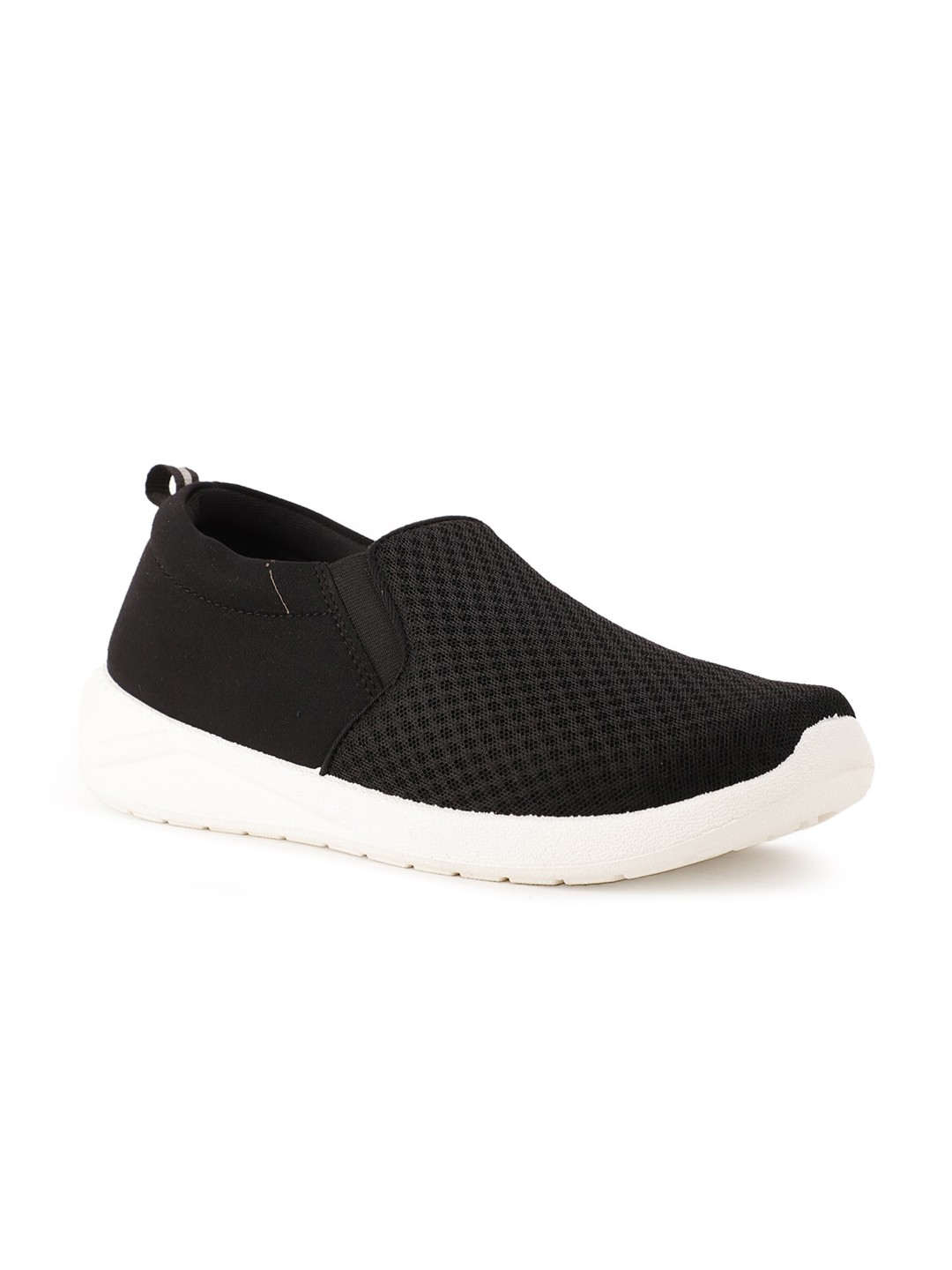 

Bata Men Black Woven Design Slip-On Sneakers