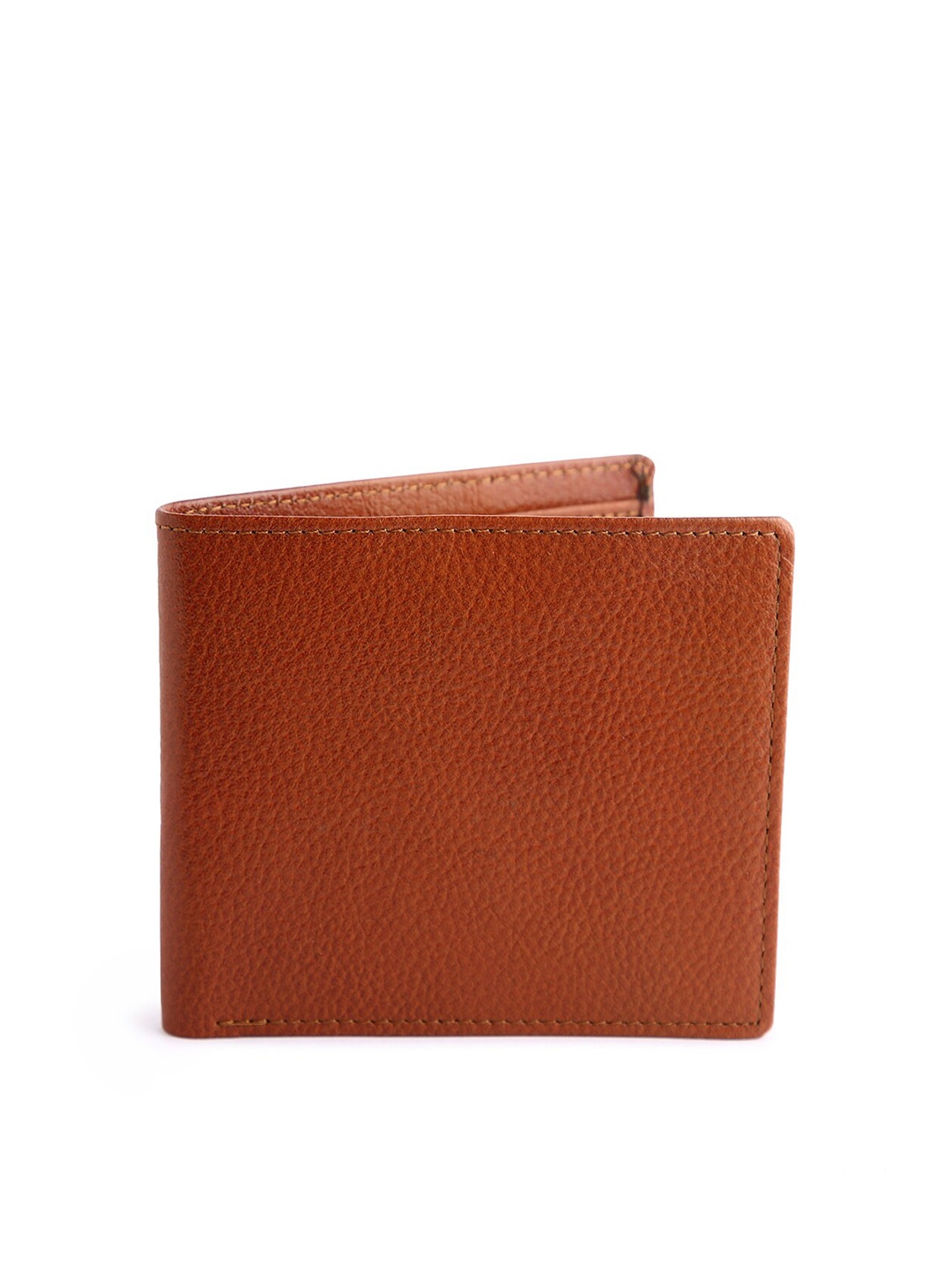 

CRUSSET Men Tan Brown Leather Two Fold Wallet