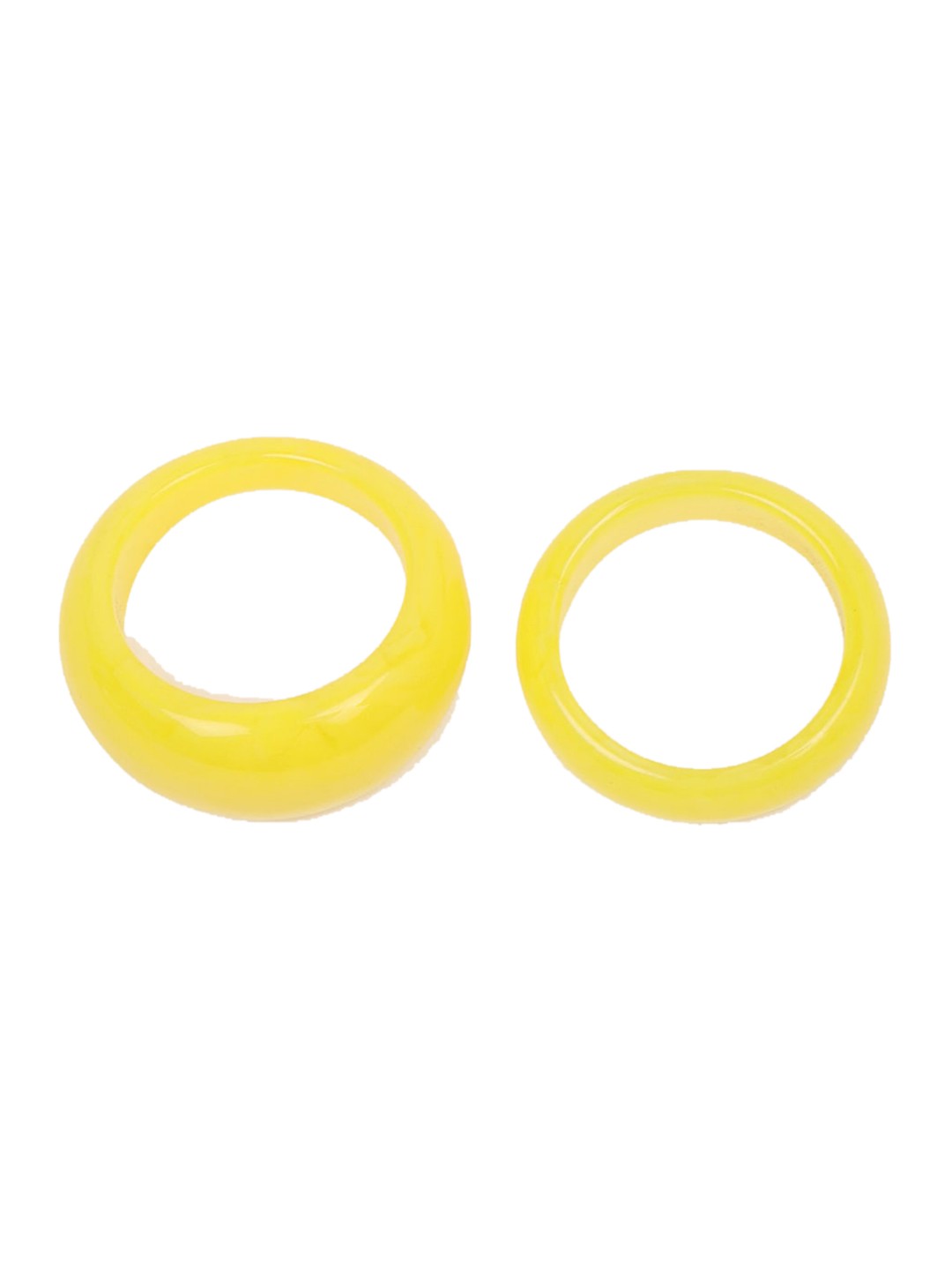 

ONLY Set Of 2 Yellow Solid Band Finger Rings