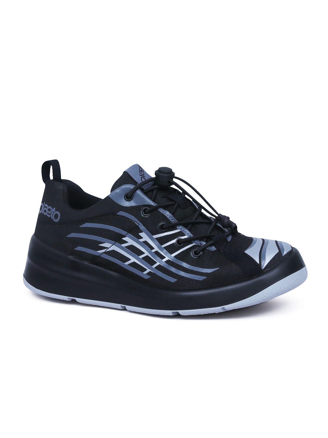 

plaeto Kids Nova Non-Marking Multiplay Sports Shoes, Black