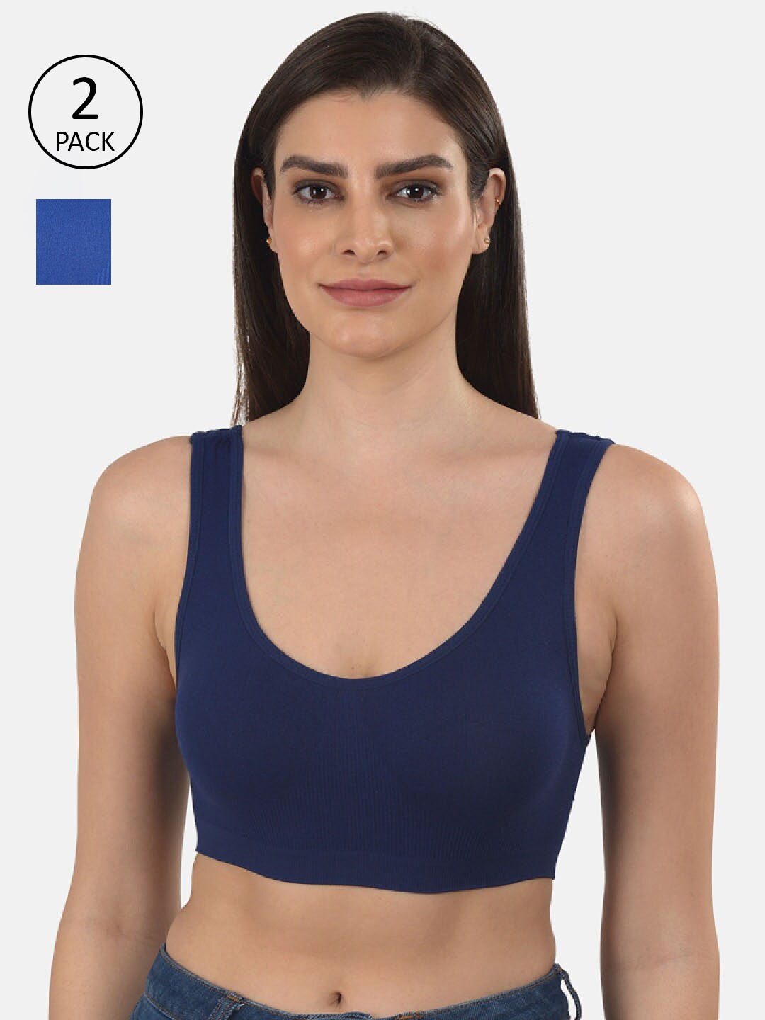 

mod & shy ack of 2 Solid Teenager Slip on Bra, Assorted
