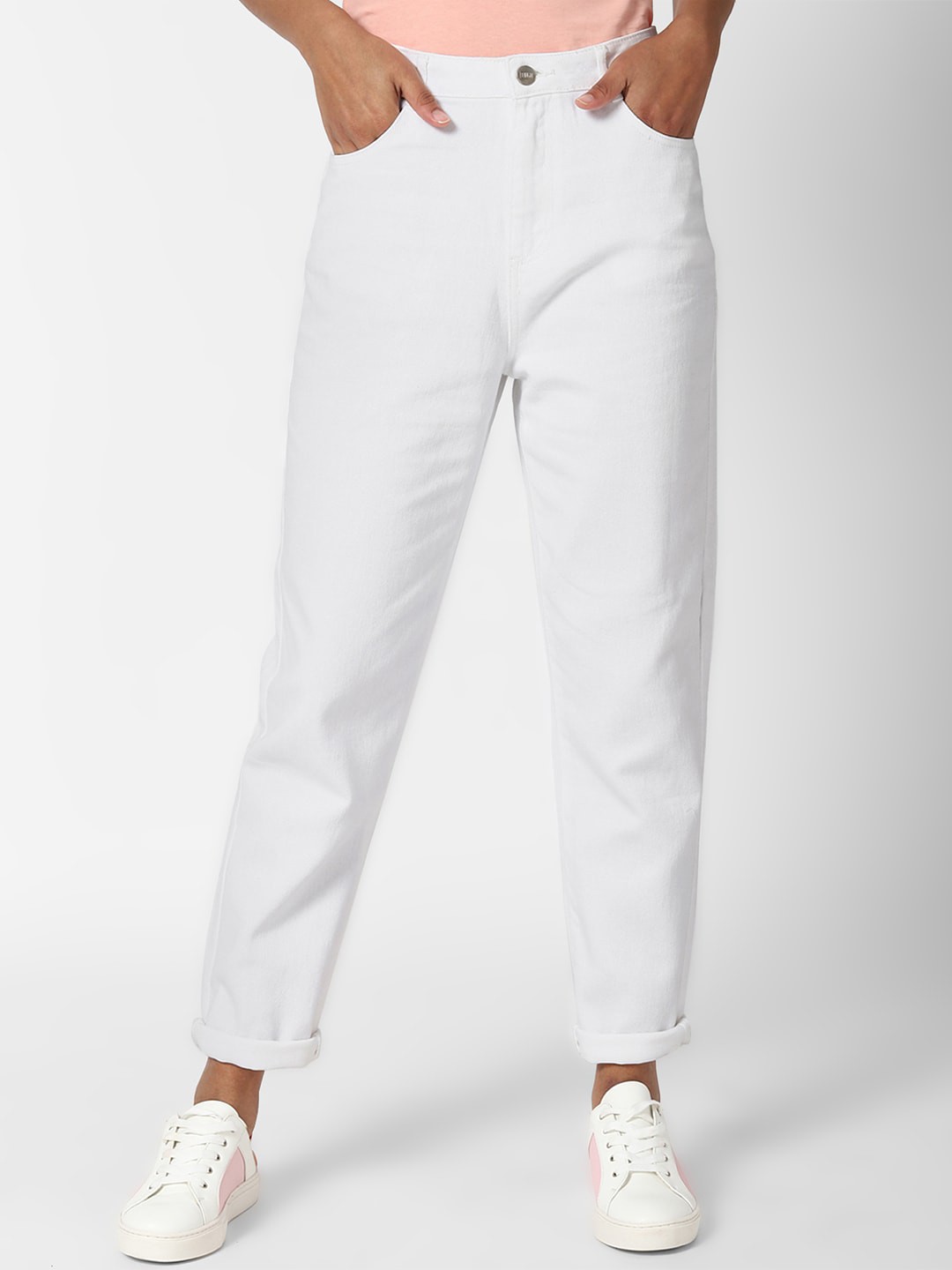 

FOREVER 21 Women White Jeans