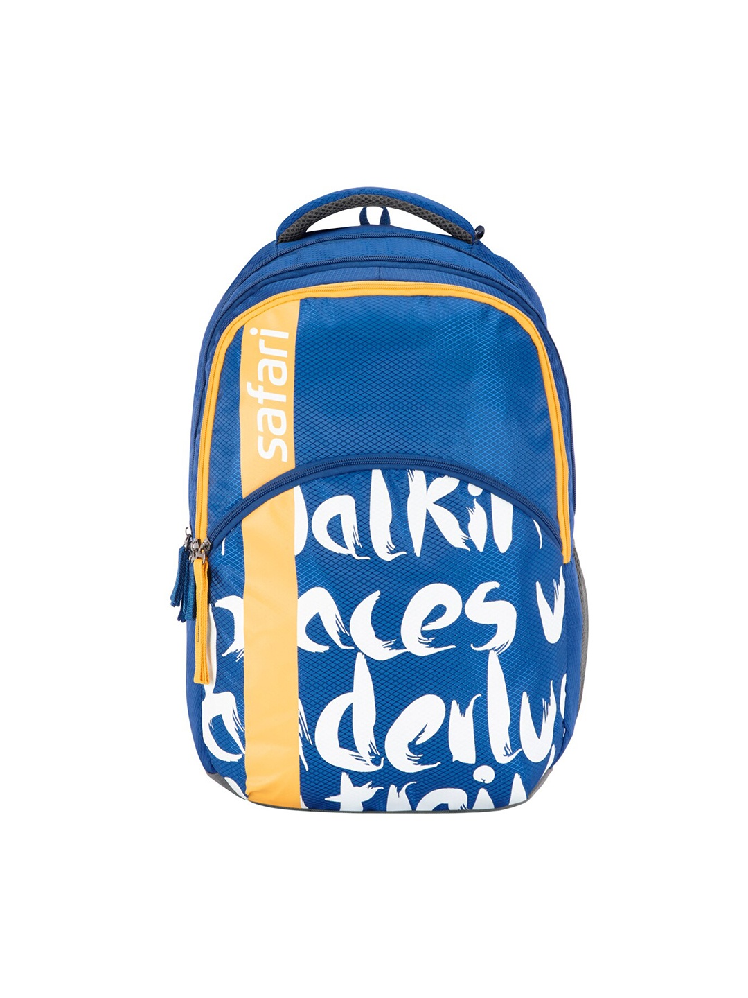 

Safari Unisex Blue & Orange Typography Backpack
