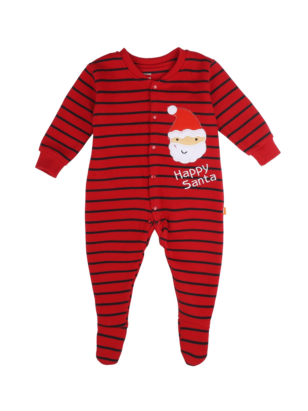 

Bodycare Boys Red Striped Cotton Sleepsuits