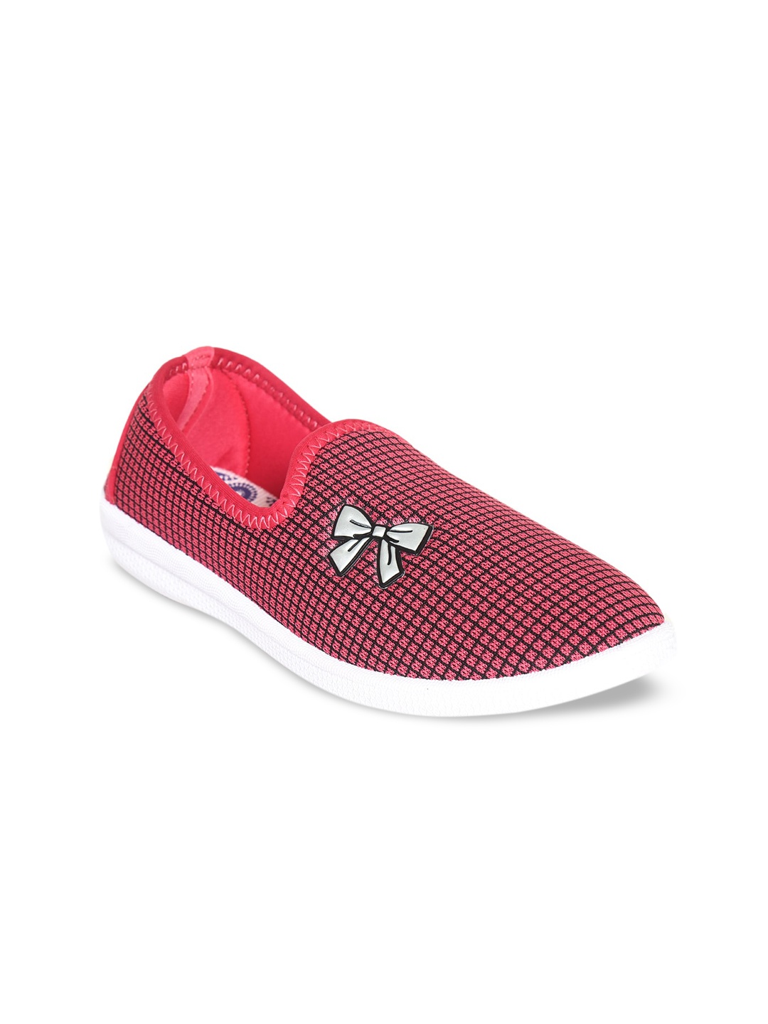 

Ajanta Women Pink Woven Design Slip-On Sneakers