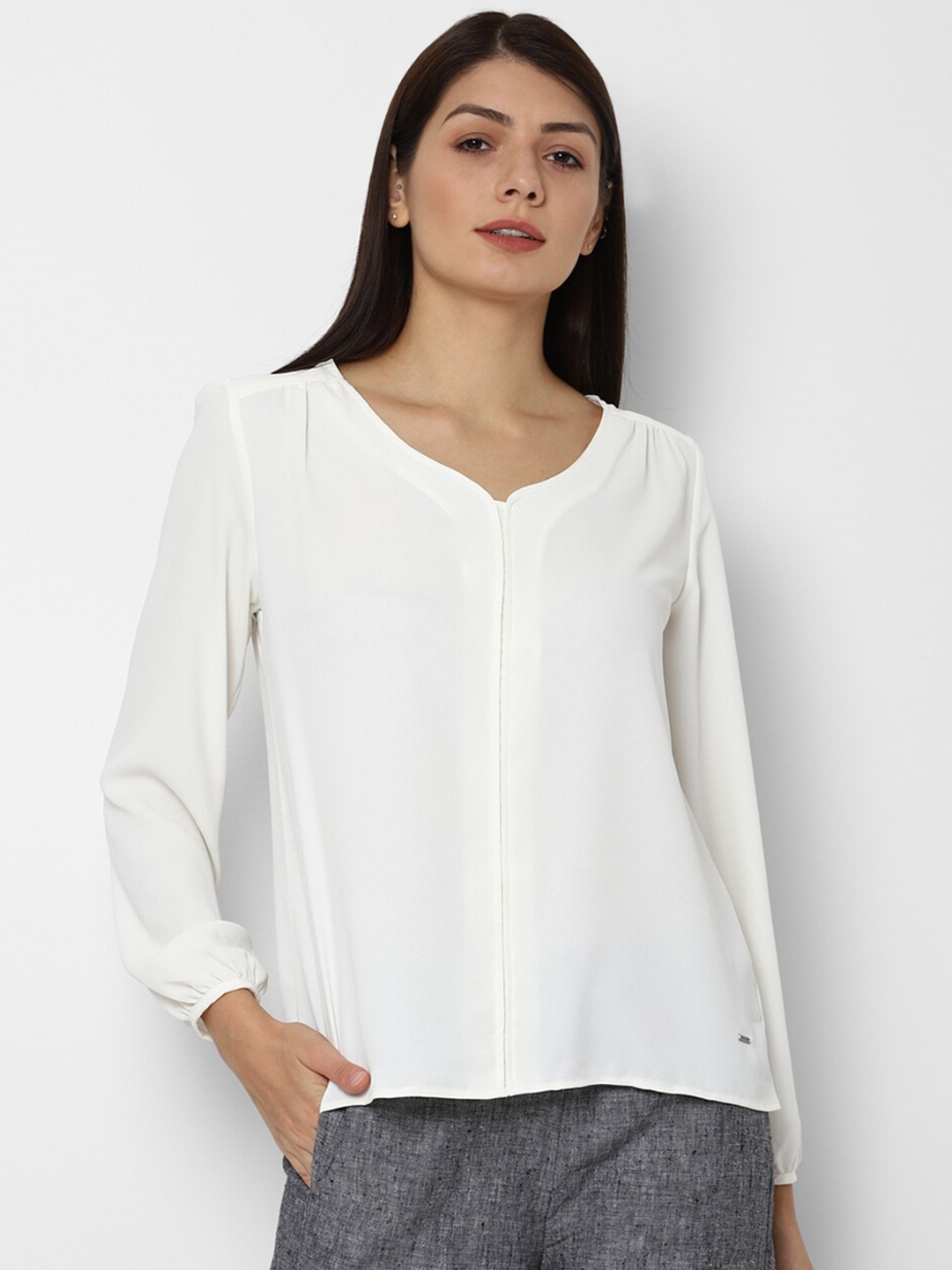 

Allen Solly Woman White Regular Top