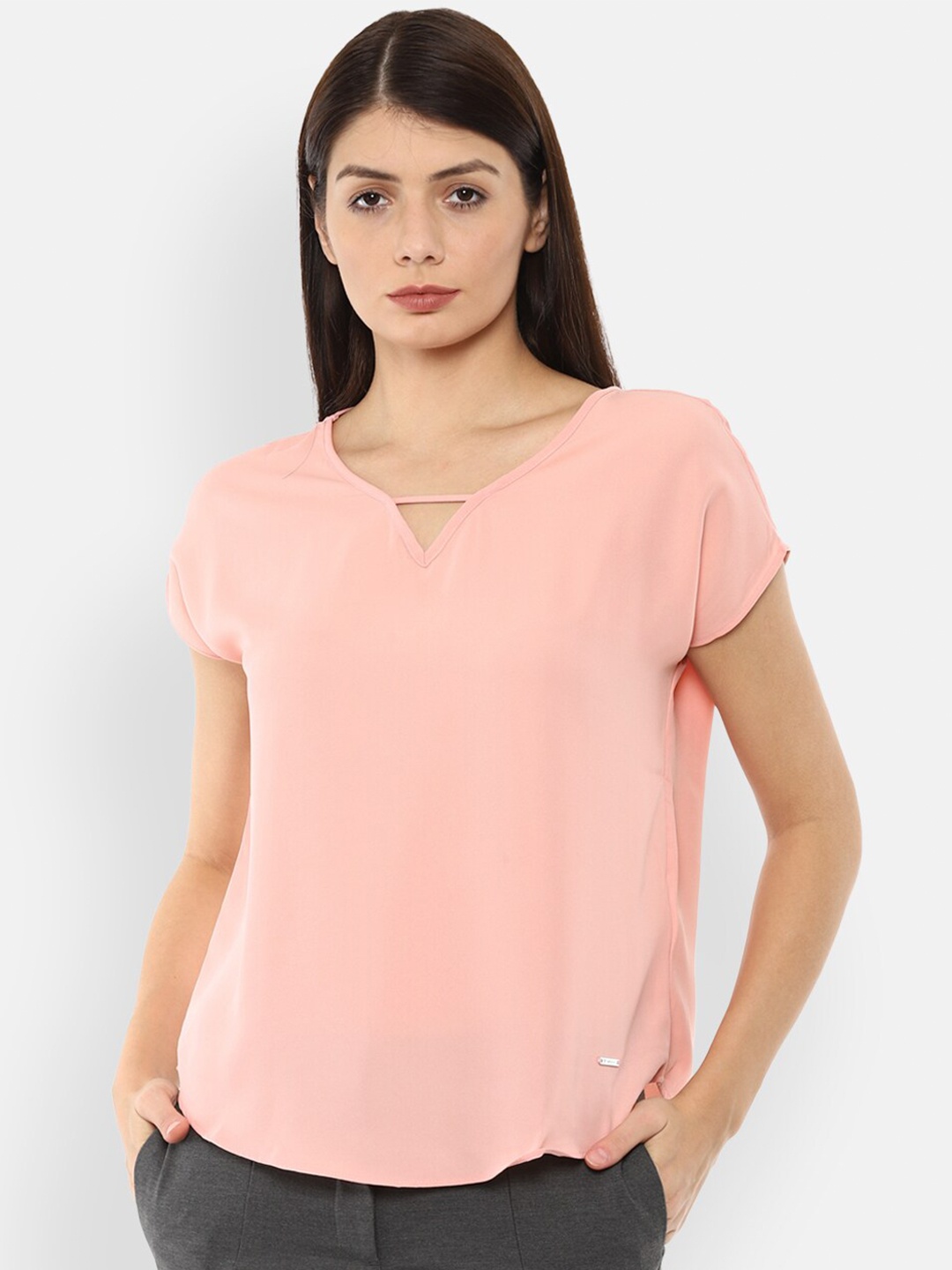

Van Heusen Woman Peach-Coloured Top