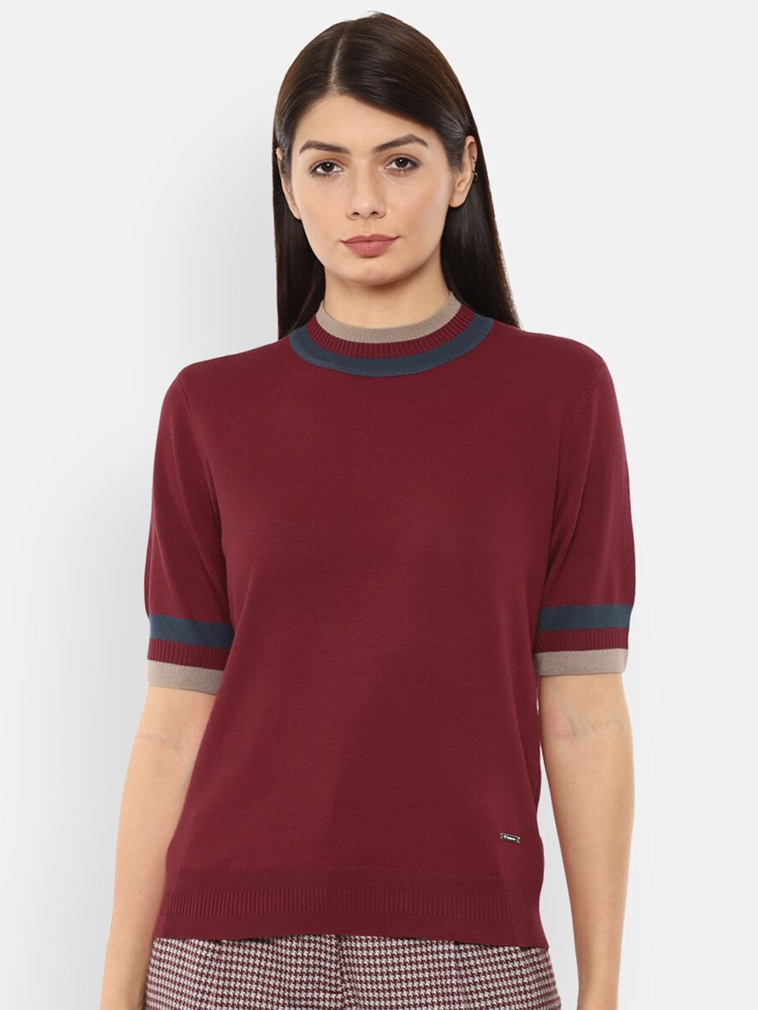 

Van Heusen Woman Maroon Top